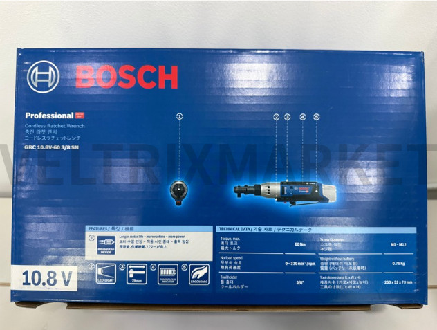 Bosch GRC 10.8V-60 3/8 Cordless Ratchet Wrench Bare Tool Brushless