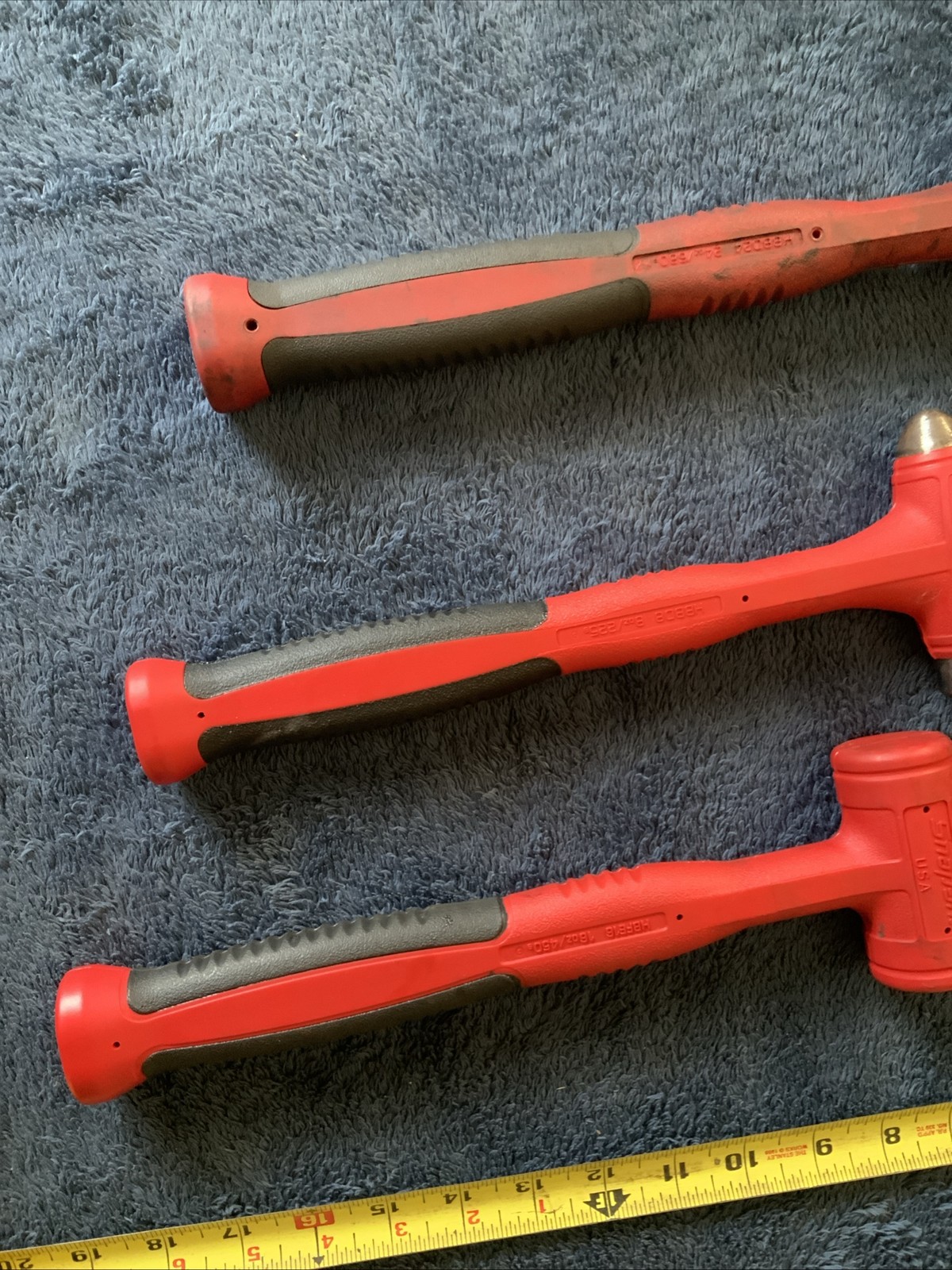 Snap On 3pc Hammer Set…see Pics….hbbd24, Hbbd8, Hbfe16….