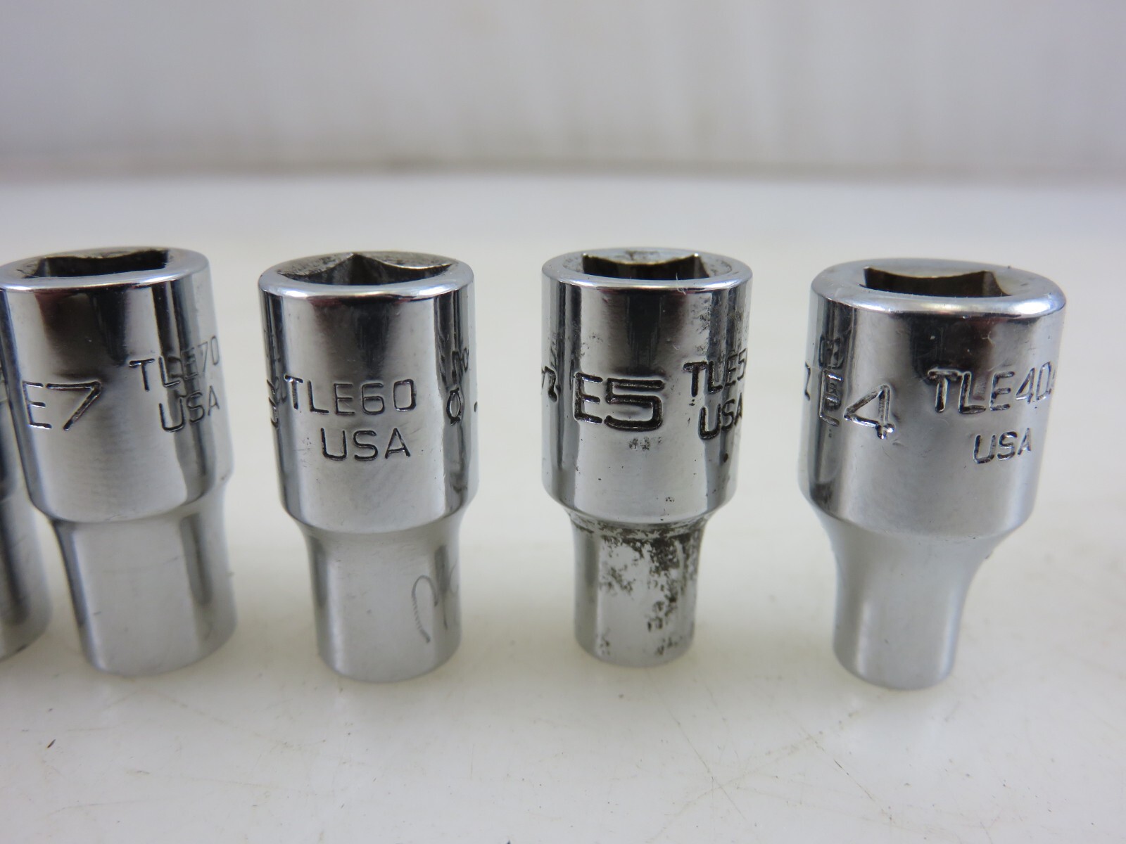 Snap-On 210AFLEY Inverted Torx Shallow Socket Set E4-E18 10pc Set 1/4″ & 3/8″ Dr