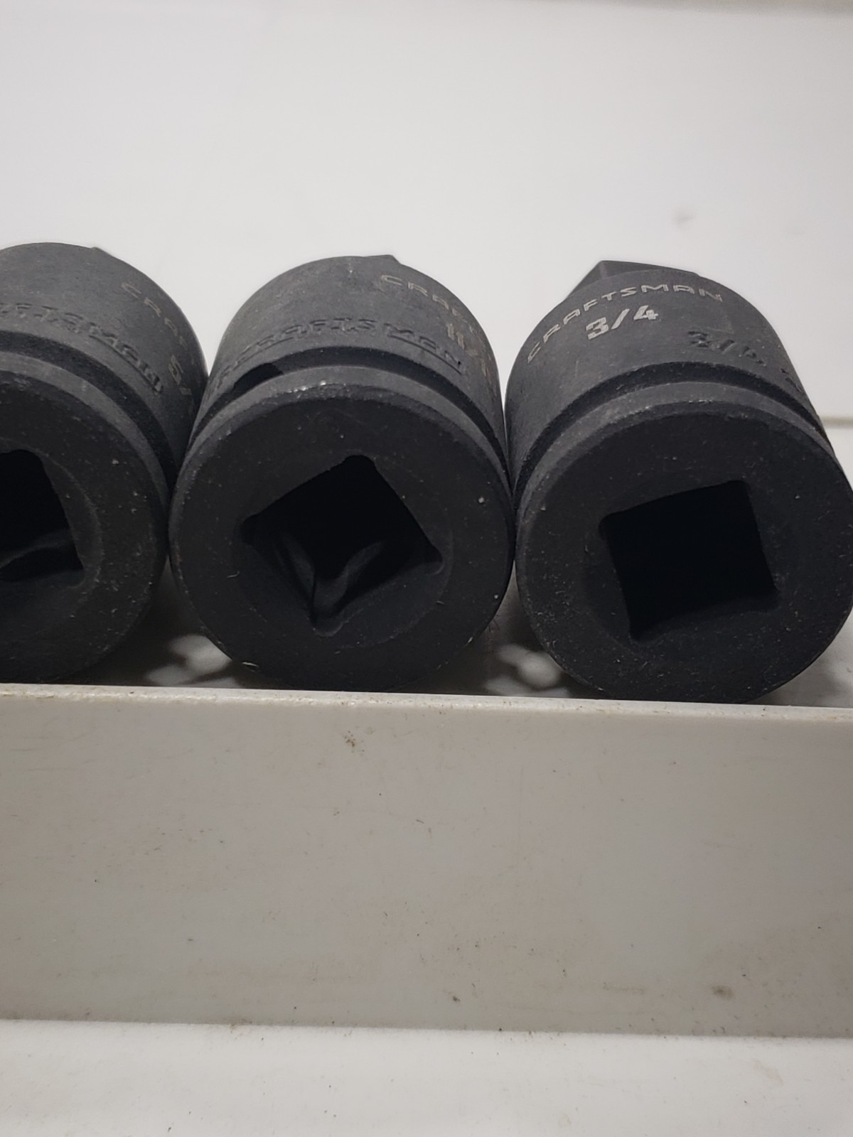 Craftsman 1/2 Drive Impact 5 Piece SAE Impact Hex Bit Socket Set 7/16-3/4