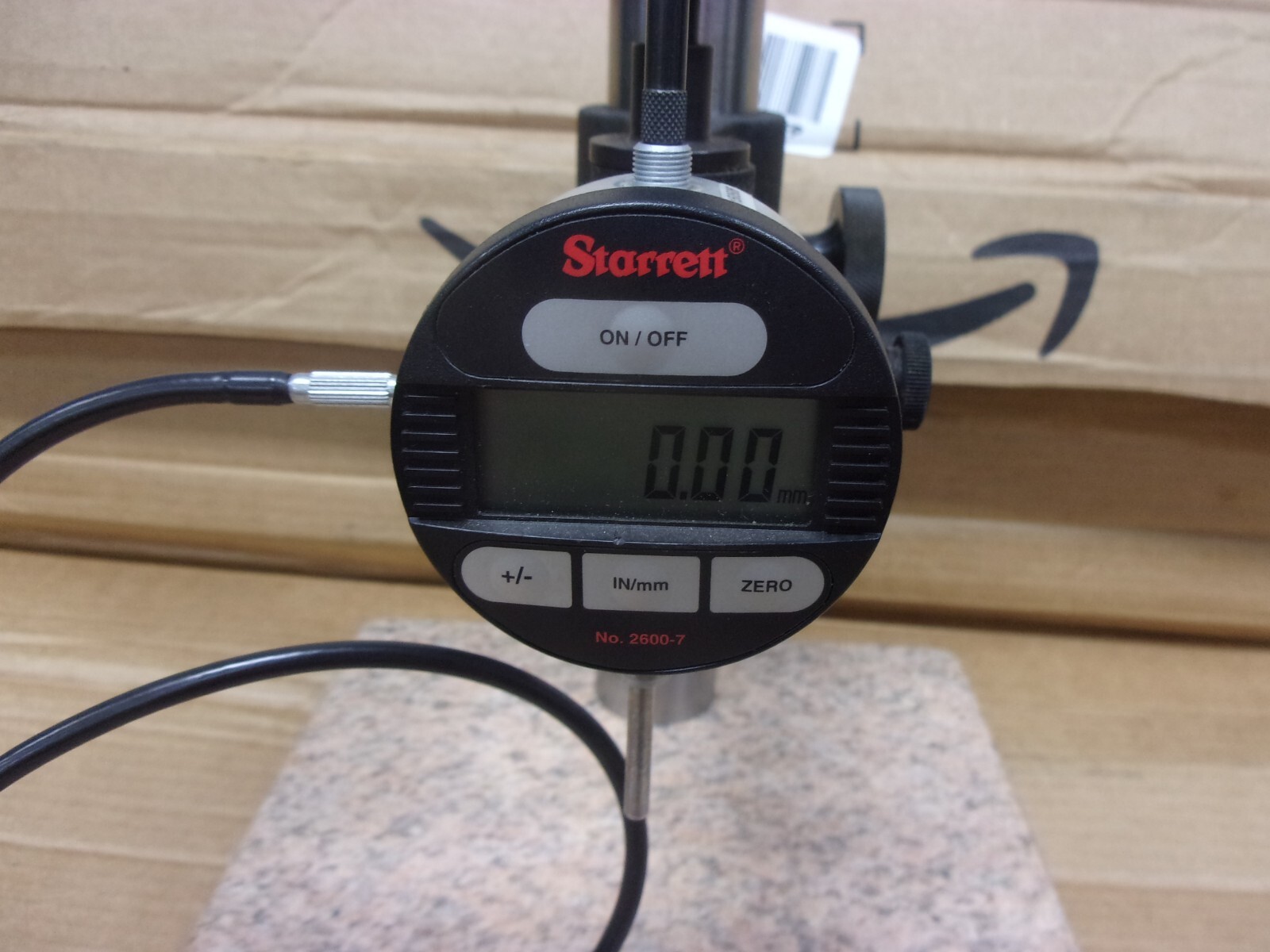 Granite Surface Plate Comparator Digital Dial No. 2600-7 Test Indicator Stand US