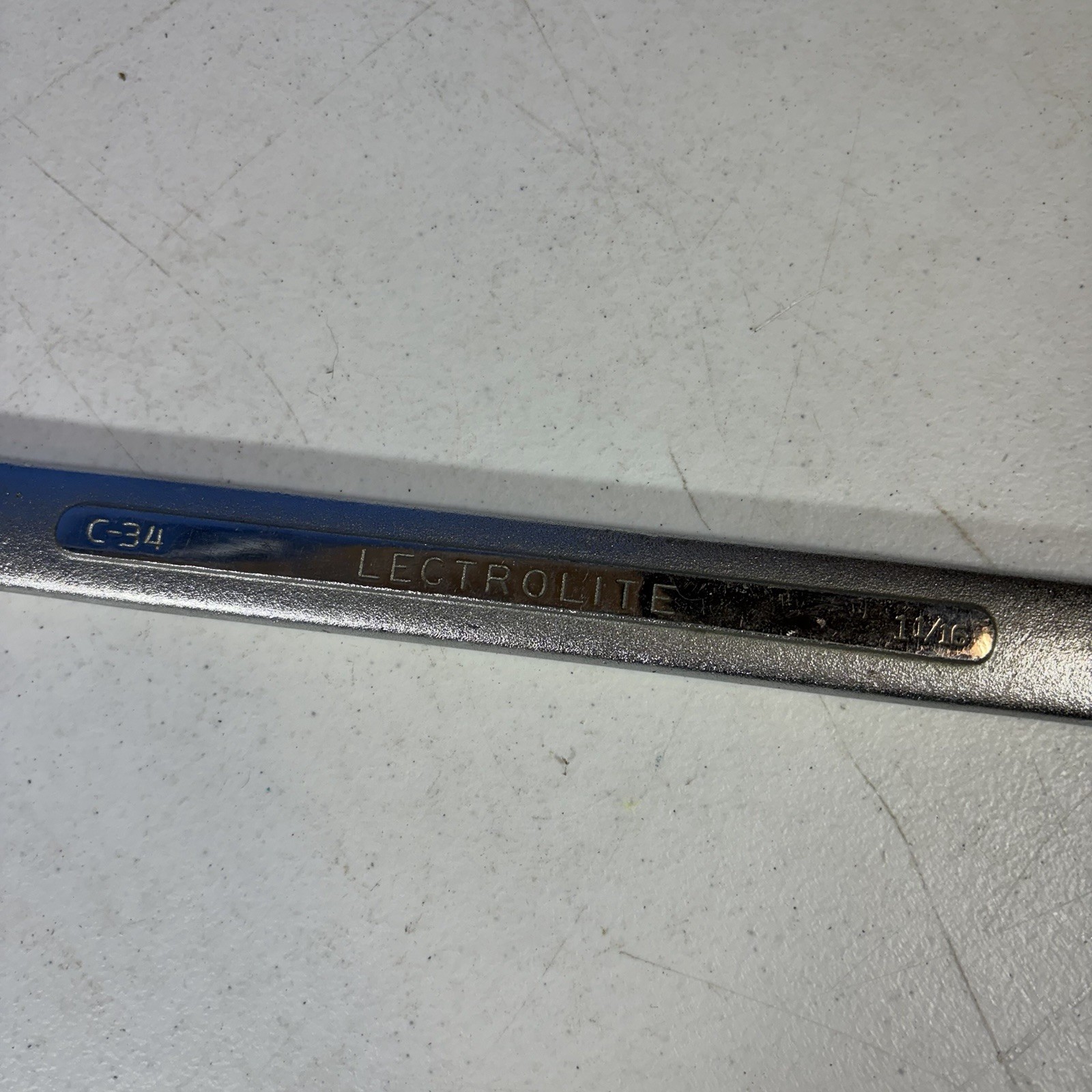 Vintage Lectrolite S-K Tools C-34- 1-1/16″ Combination Wrench 12 Point USA sk