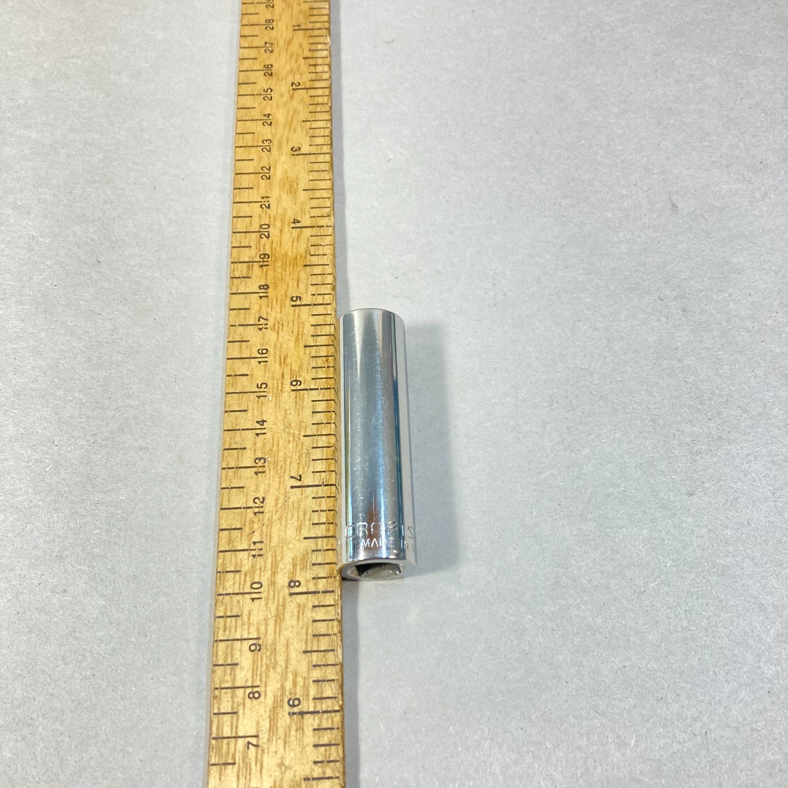 Craftsman 1/2″ Socket Deep Well 3/8″ Drive 12 Point SAE -G- #43312 USA