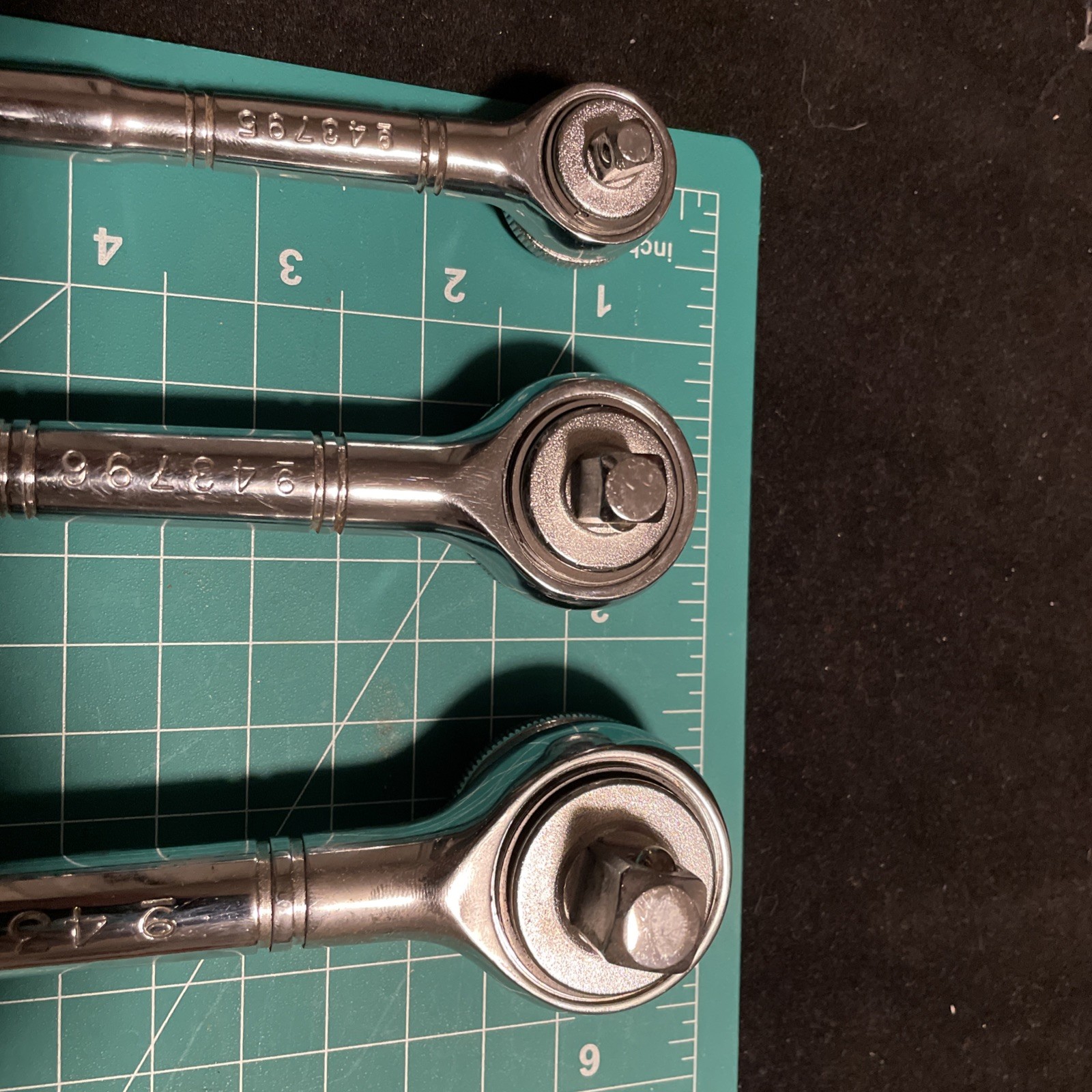 Vintage 3 Craftsman set Thumb Wheel Ratchet 1/2” 3/8”and 1/4” Drive.