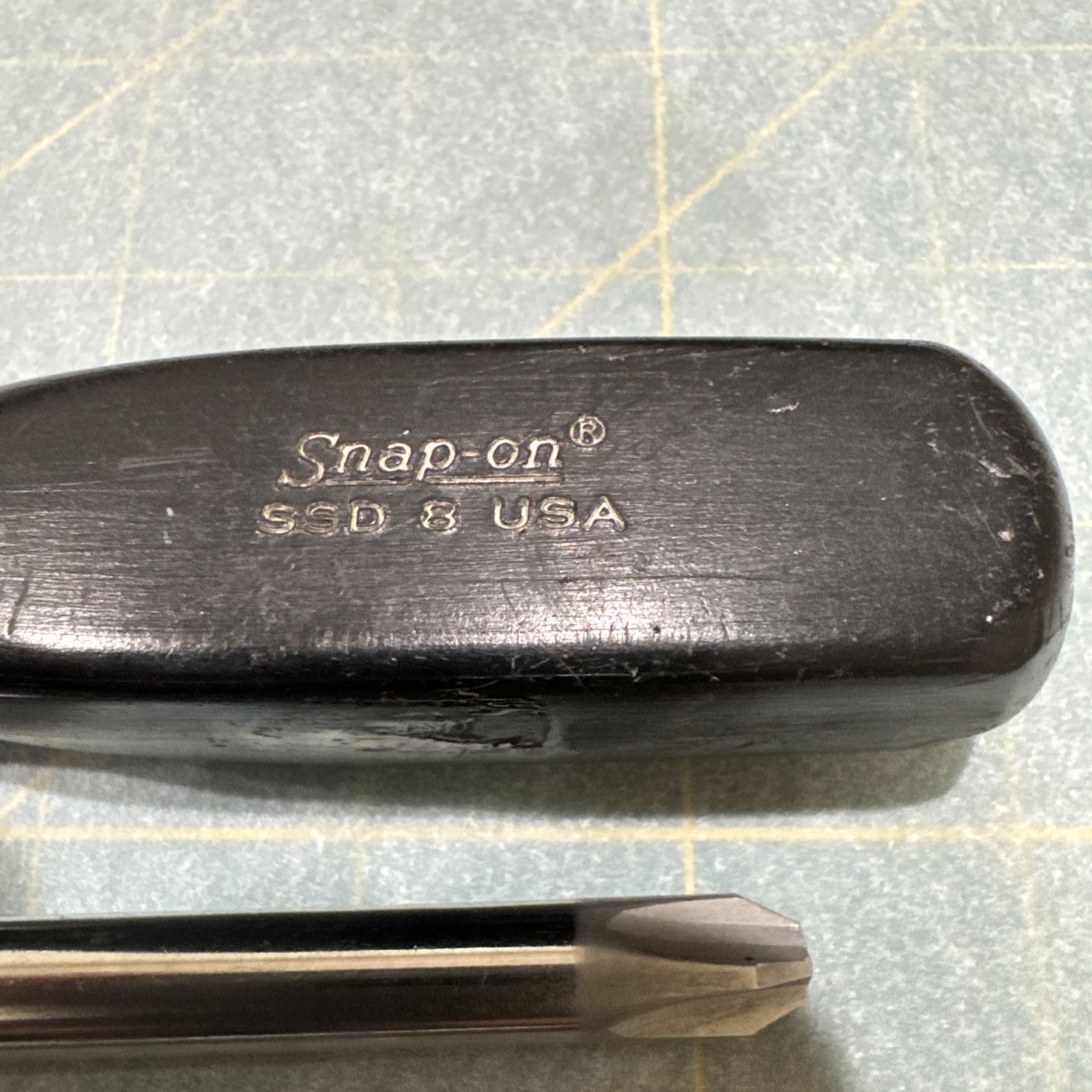 Vintage 6 Lot Snap On Phillips Flat Head Screwdriver Set SSDP SSD Black Handle