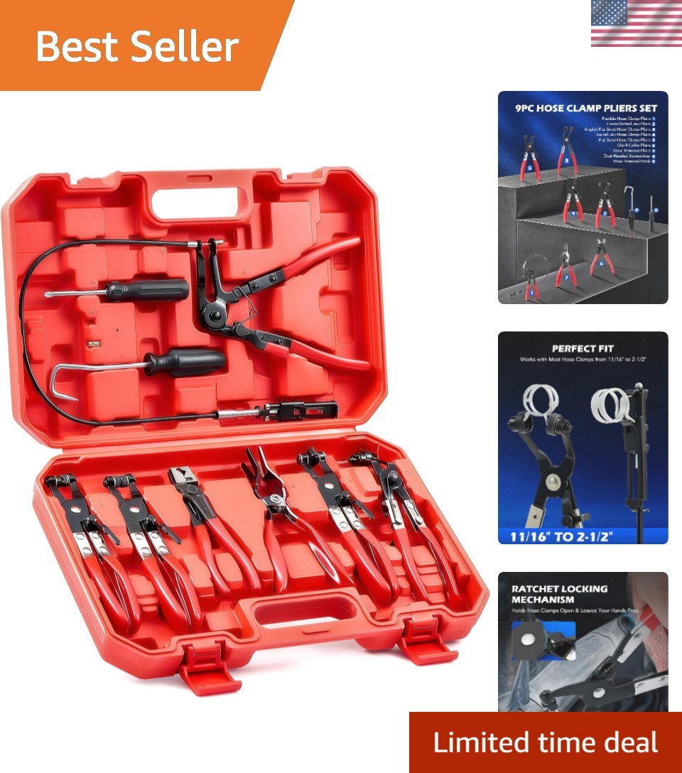 Durable Carbon Steel Hose Clamp Tool Set: Ideal for Automotive Applications