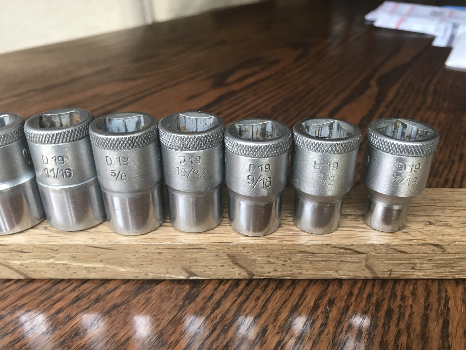 11 Gedore Sockets 1″ To 7/16″ AF With 1/2″ Drive. No 4.