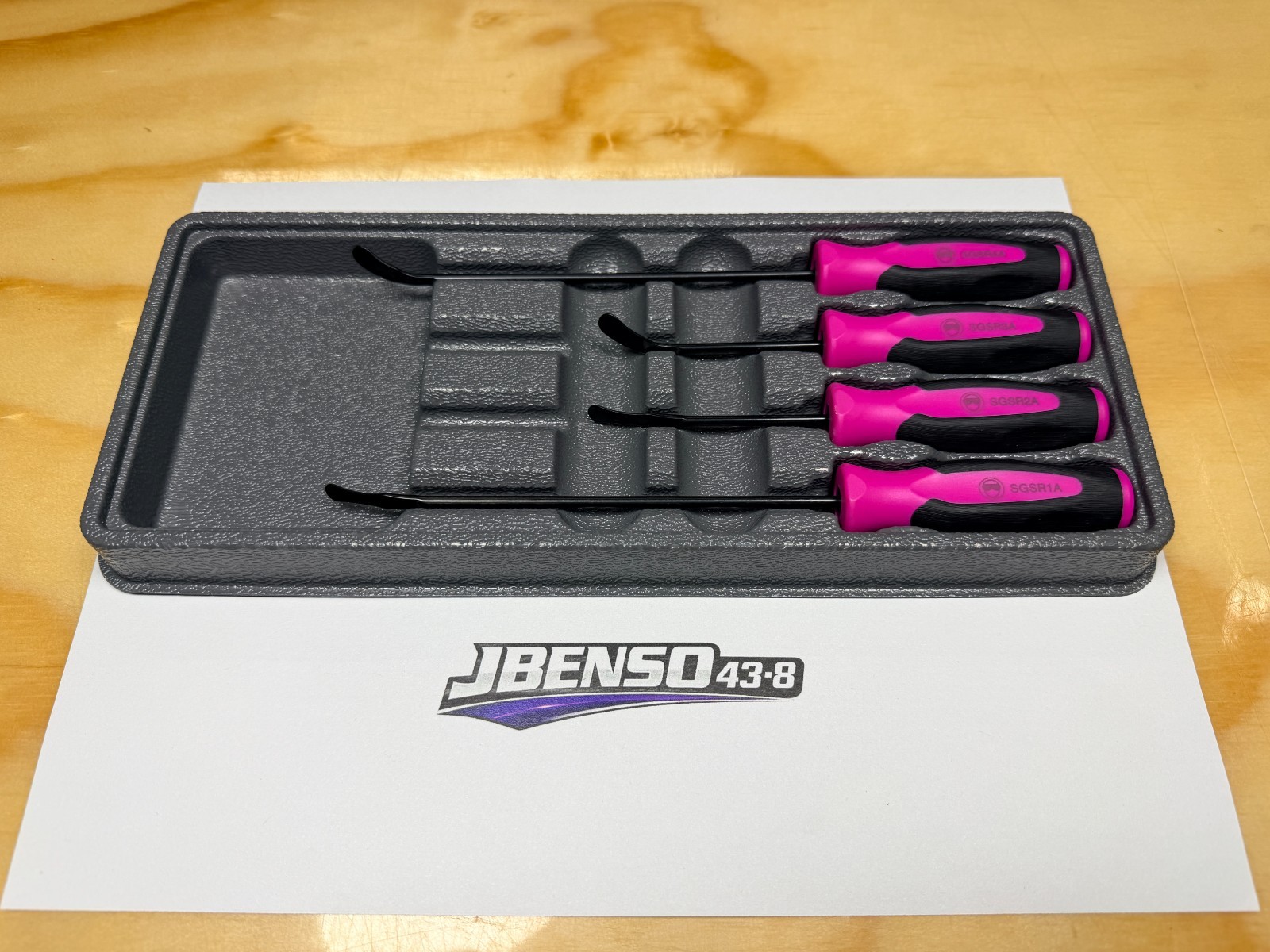 Snap-on Tools NEW ELECTRIC PINK 4pc Soft Grip Seal Removal Tool Set SGSR104AEP