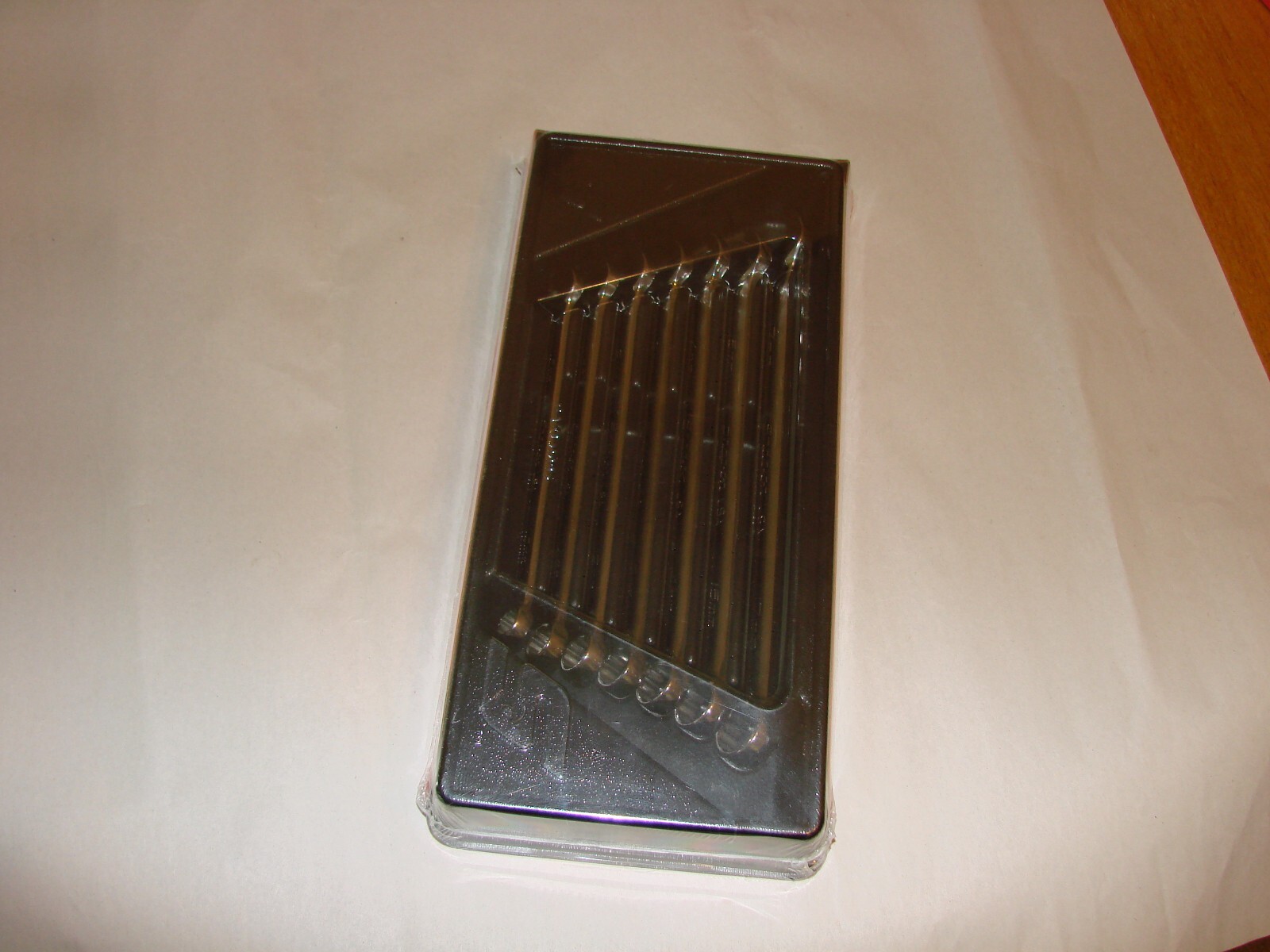 snap on 7 piece metric flank drive plus combination wrench set NEW