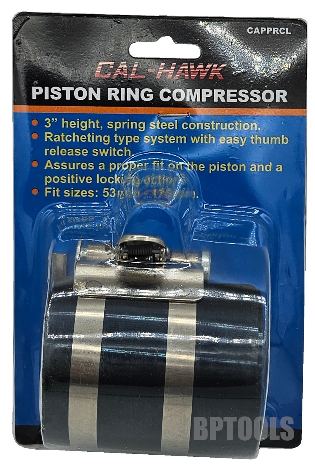 PISTON RING COMPRESSOR RATCHET STYLE ADJUSTABLE FITS 2-1/8″ – 7″ (53mm – 175mm)