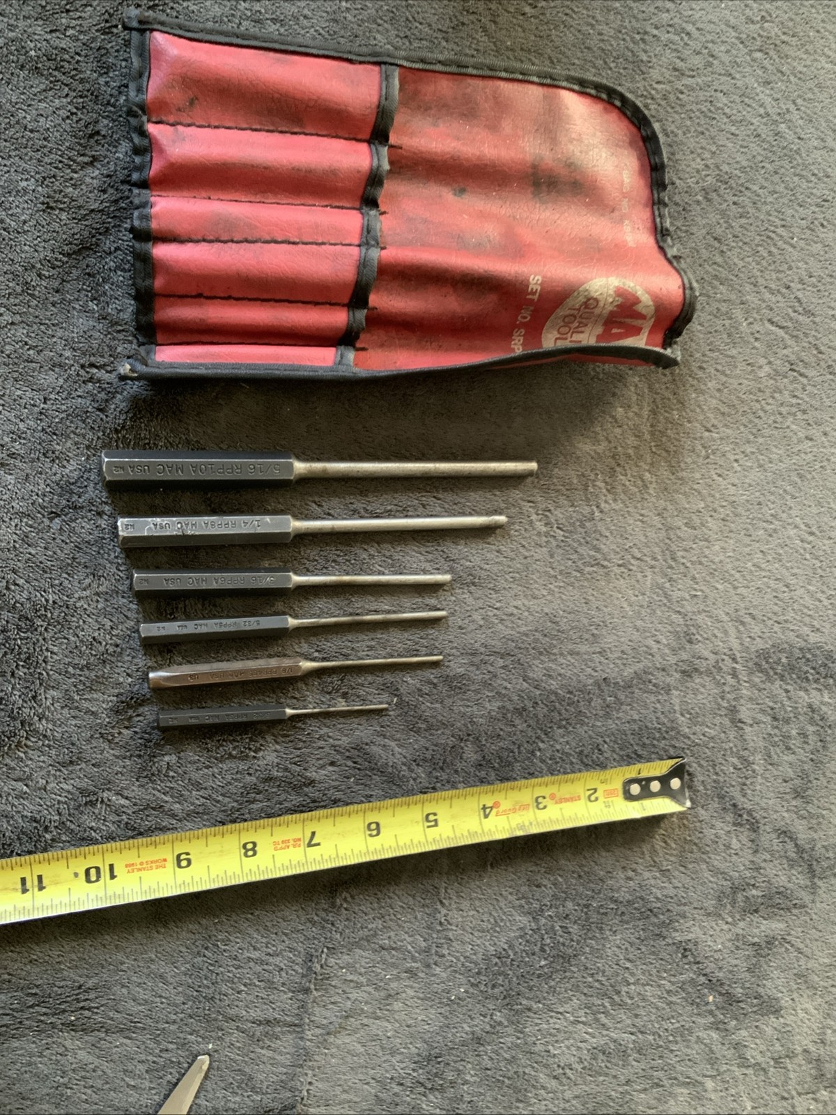 Mac Tool 6pc Roll Pin Punch Set….srpp6k….see Pics…
