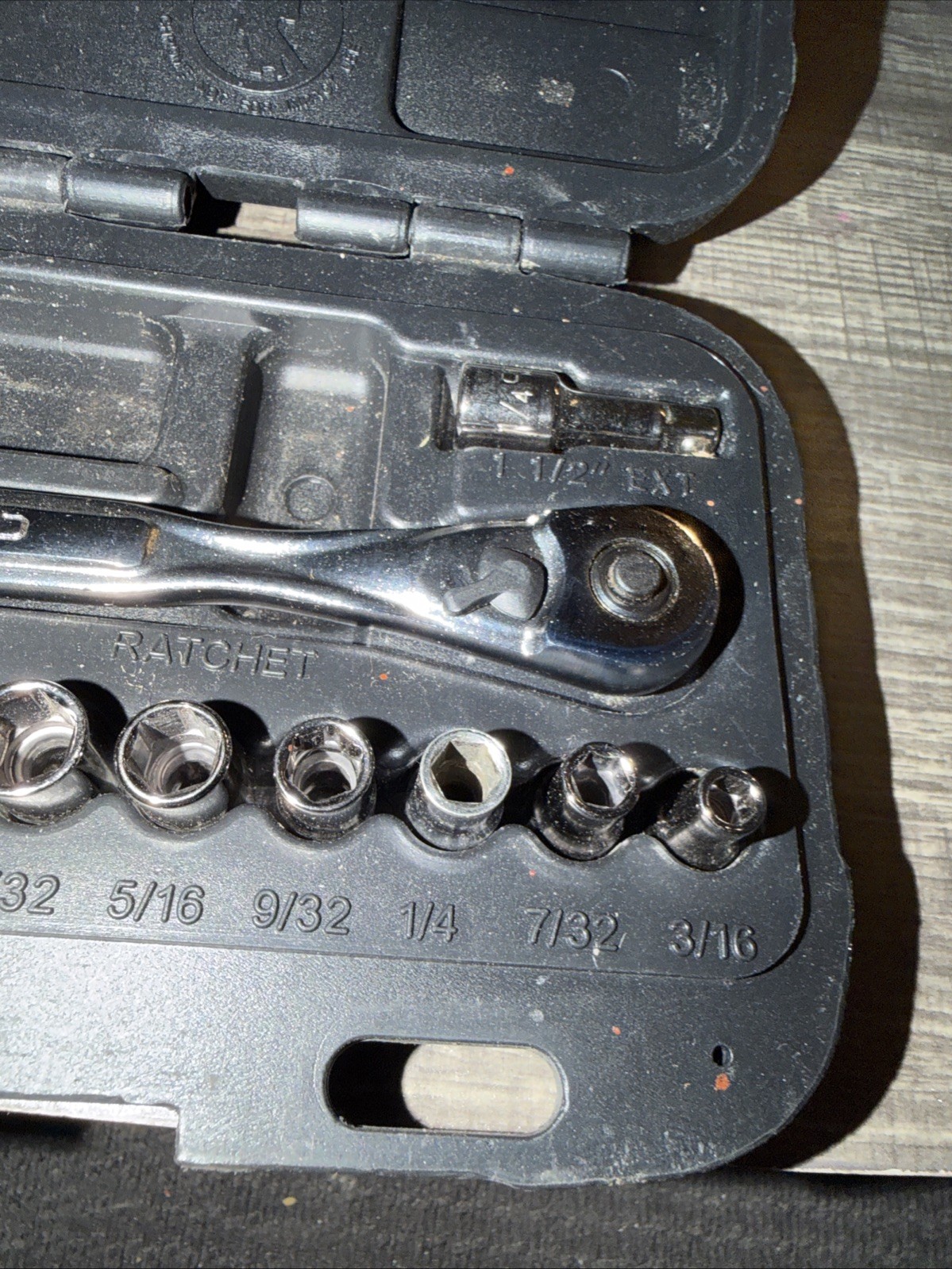 Sears Craftsman USA 11-piece 1/4″ Drive Socket Wrench Set Case, 9-34860