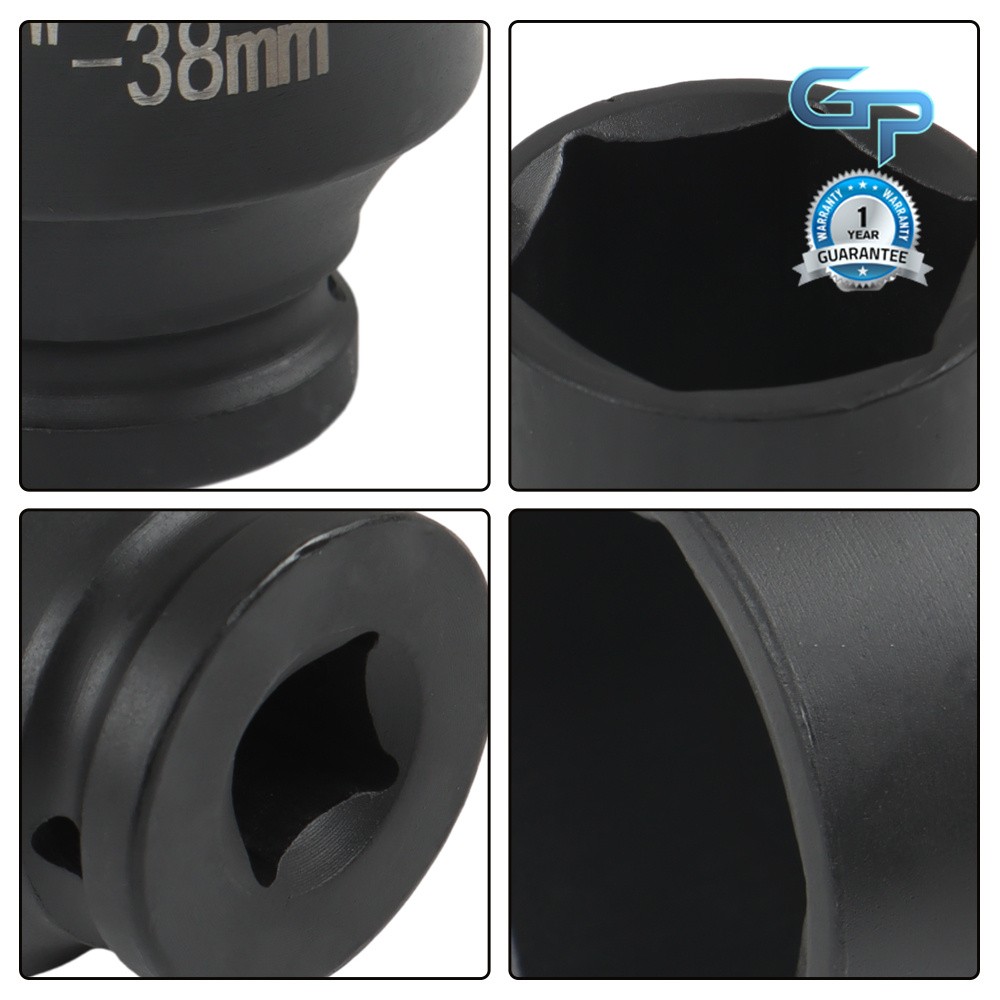 9pcs 1/2″ Drive Metric Axle Hub Nut Socket Deep Impact Socket Tool 29-38mm Kit