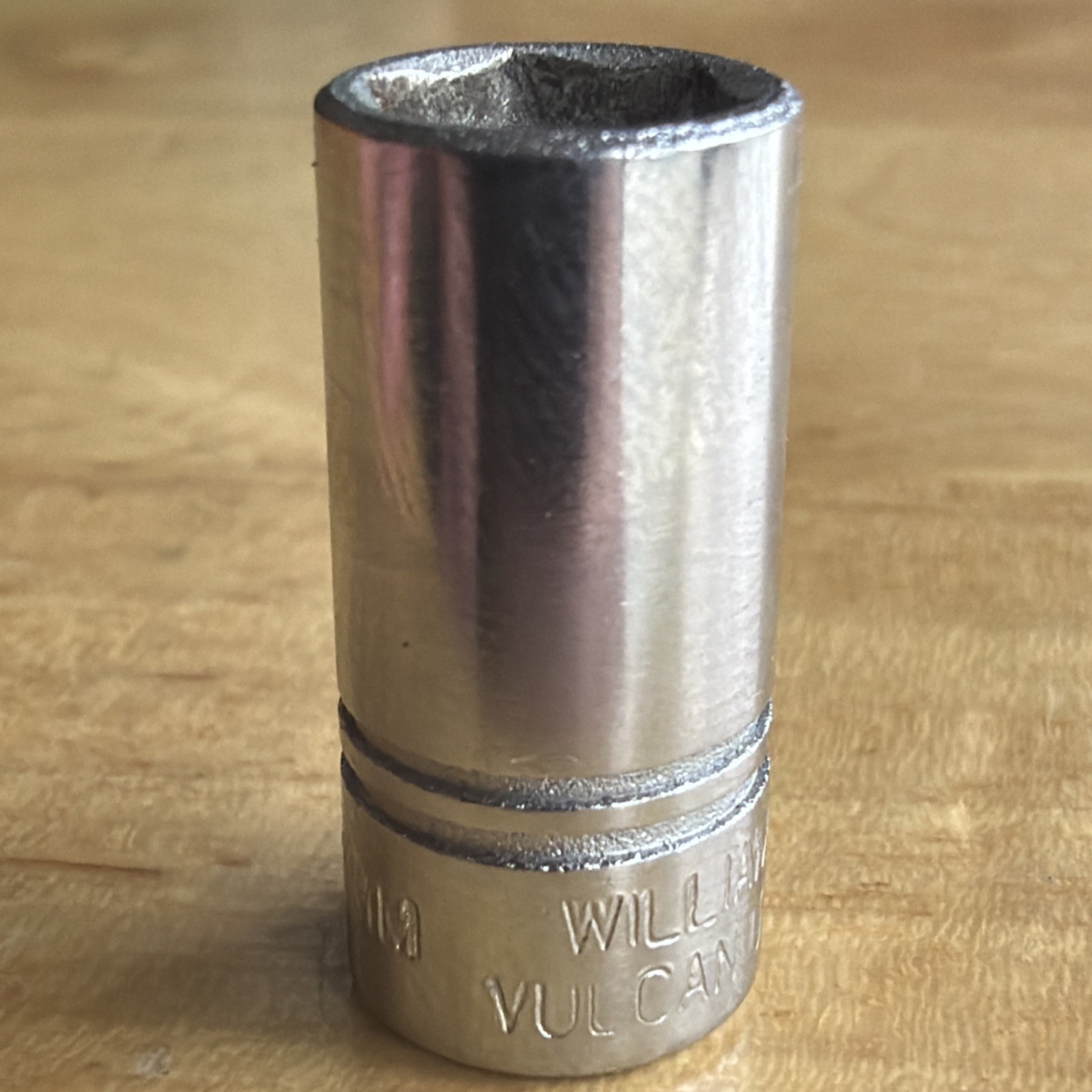 Vulcan x Williams Tools 8mm Shallow Socket 1/4″ Drive 6 Point MM-608 Vtg USA