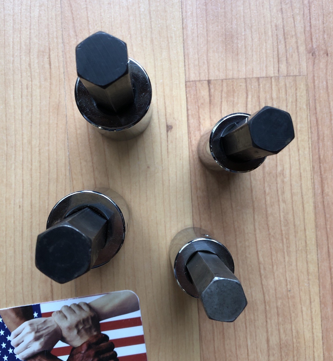 Hand Tool Craftsman USA Allen 1/2″ Drive Socket Set 4 Pieces 9/16 5/8 14mm 17mm