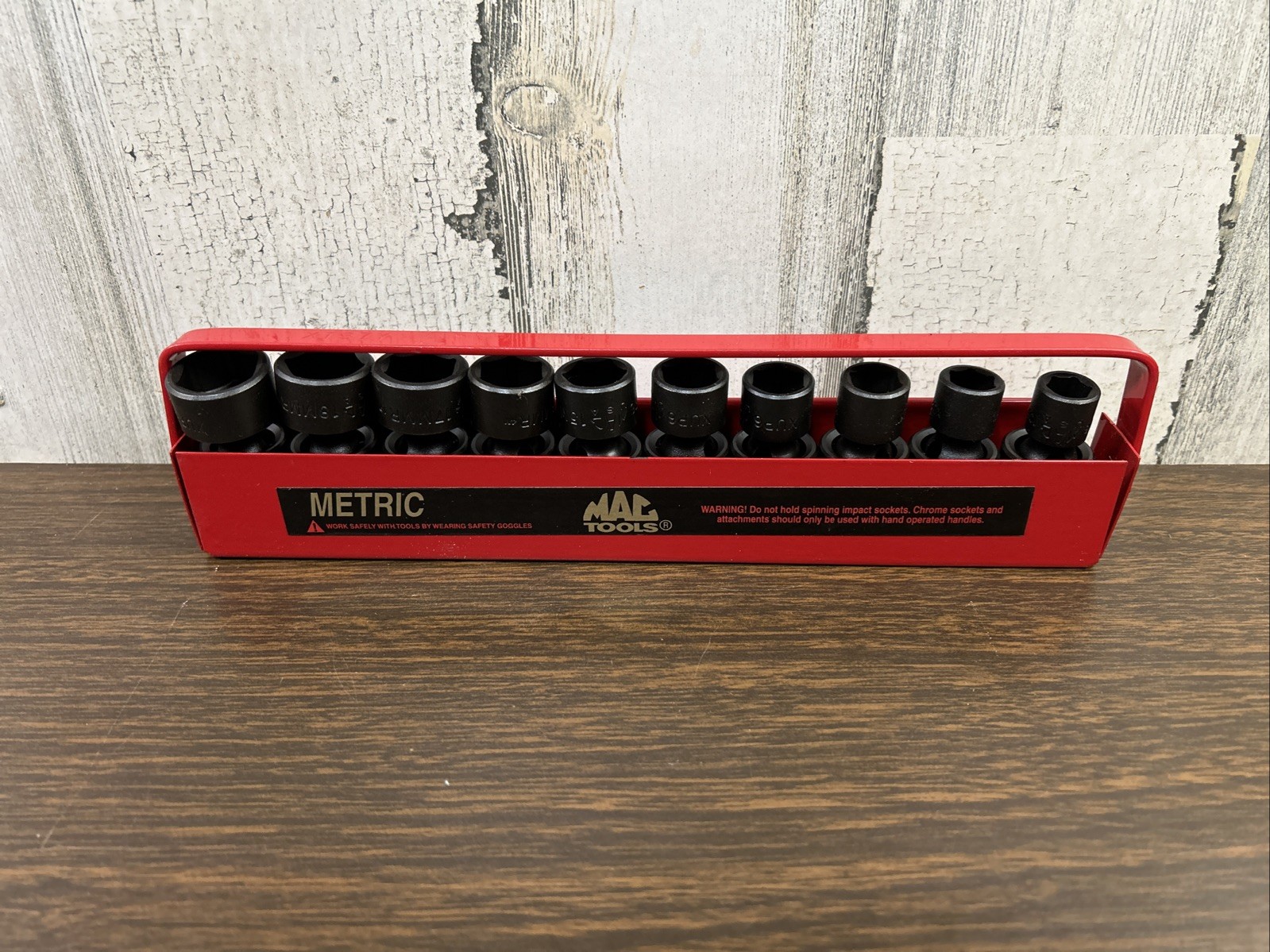 Mac Tools 10 Piece 3/8” Drive Metric Universal Impact Socket Set 6 Pt SXUPM106TR