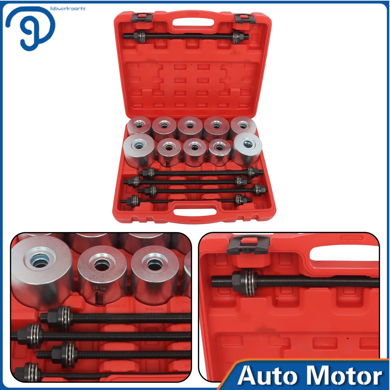 27PCS Universal Press and Pull Sleeve Set Bush Bearing Removal Insertion Tool
