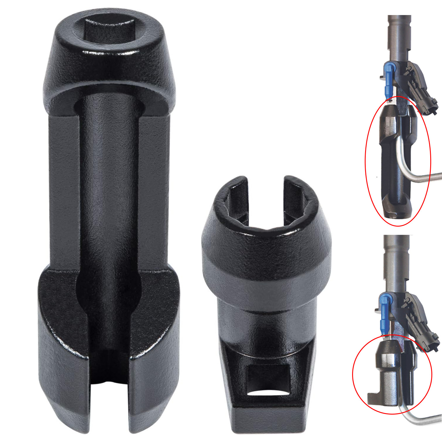 Fuel Injector Line Socket Set 12 Point Flare Nut For Ford Powerstroke 6.7 Diesel