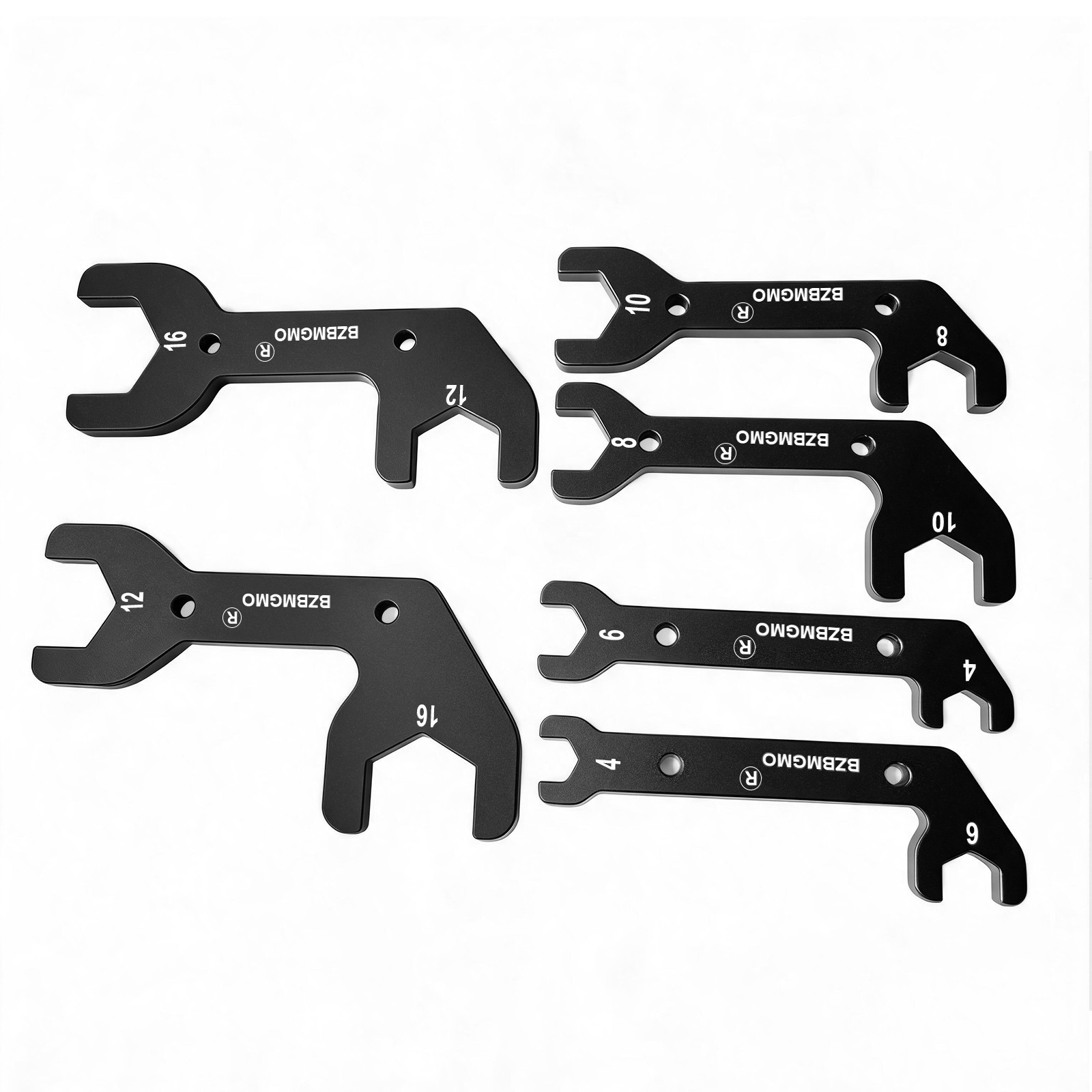 BZBMGMO AN Aluminum AN Fitting Wrench Set (AN4/AN6/AN8/AN10/AN12/AN16)，6-Piece