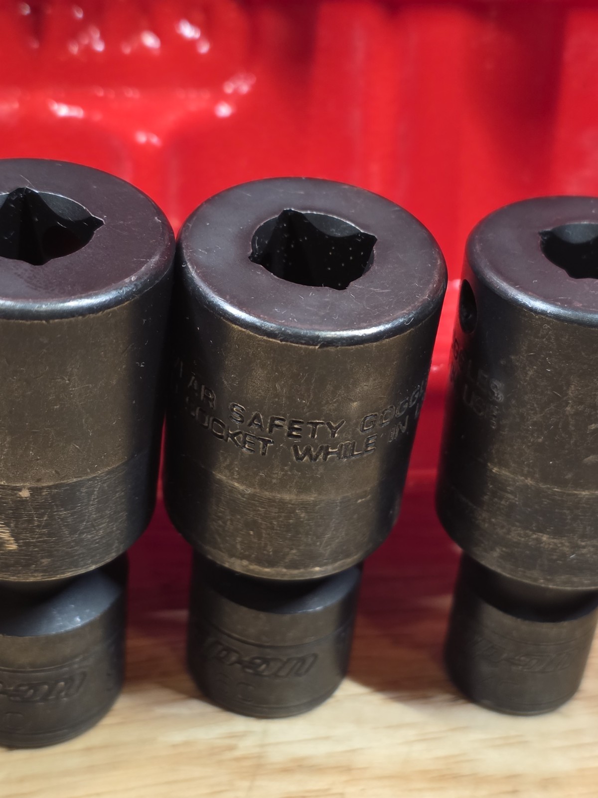 Snap-on 205IPF UNUSED 5-Piece 3/8″ Drive 6pt Shallow Impact Swivel Socket Set