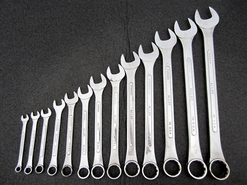 Vintage S-K Tools 13pc SAE Combination Wrench Set 1/4″ to 1″ SK USA