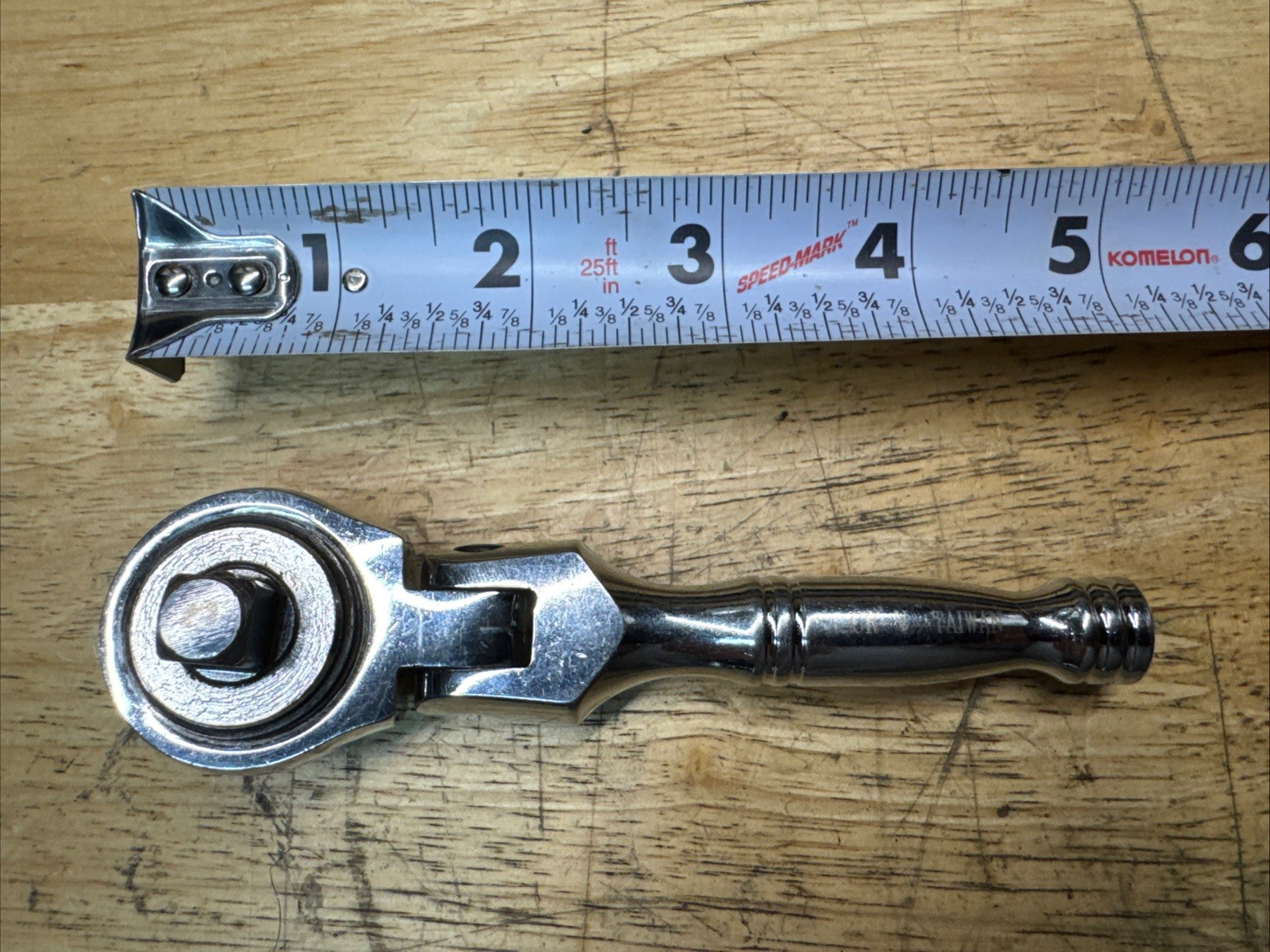 Stubby Flex-Head 3/8″ Drive Ratchet Unbranded 5″ Long Nice! Works Great!