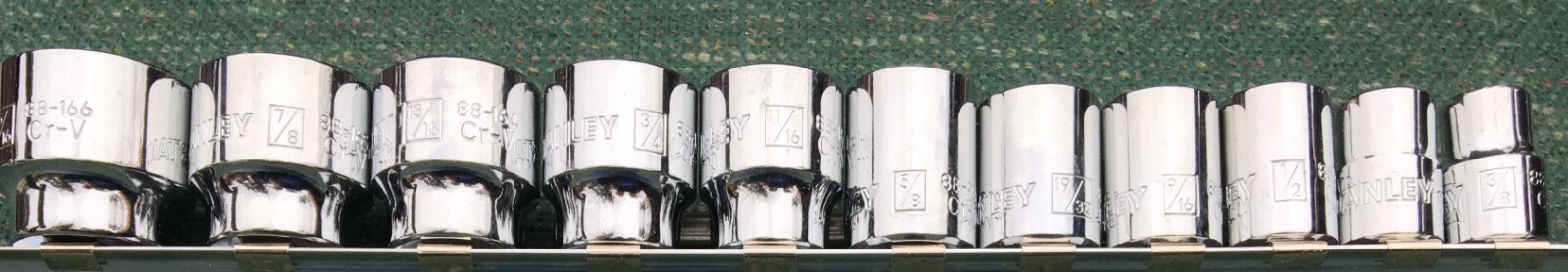STANLEY 11 PC 3/8″ DRIVE SOCKET SET OLDER STYLE PLUS 3 PC SET – 2-WAY EXTENSIONS