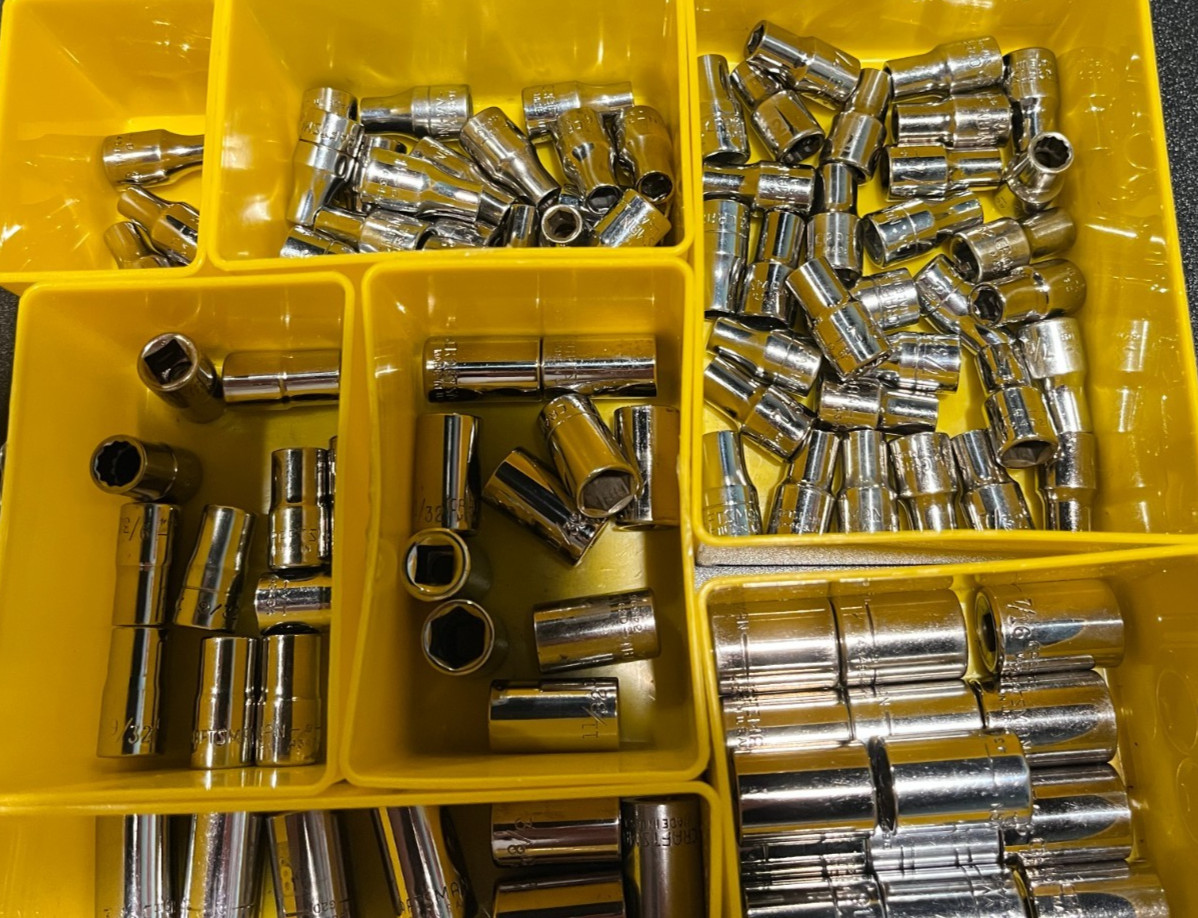 Craftsman Made in USA 230 Socket Lot – 1/4 Drive Metric SAE Cleaned Resale Ready