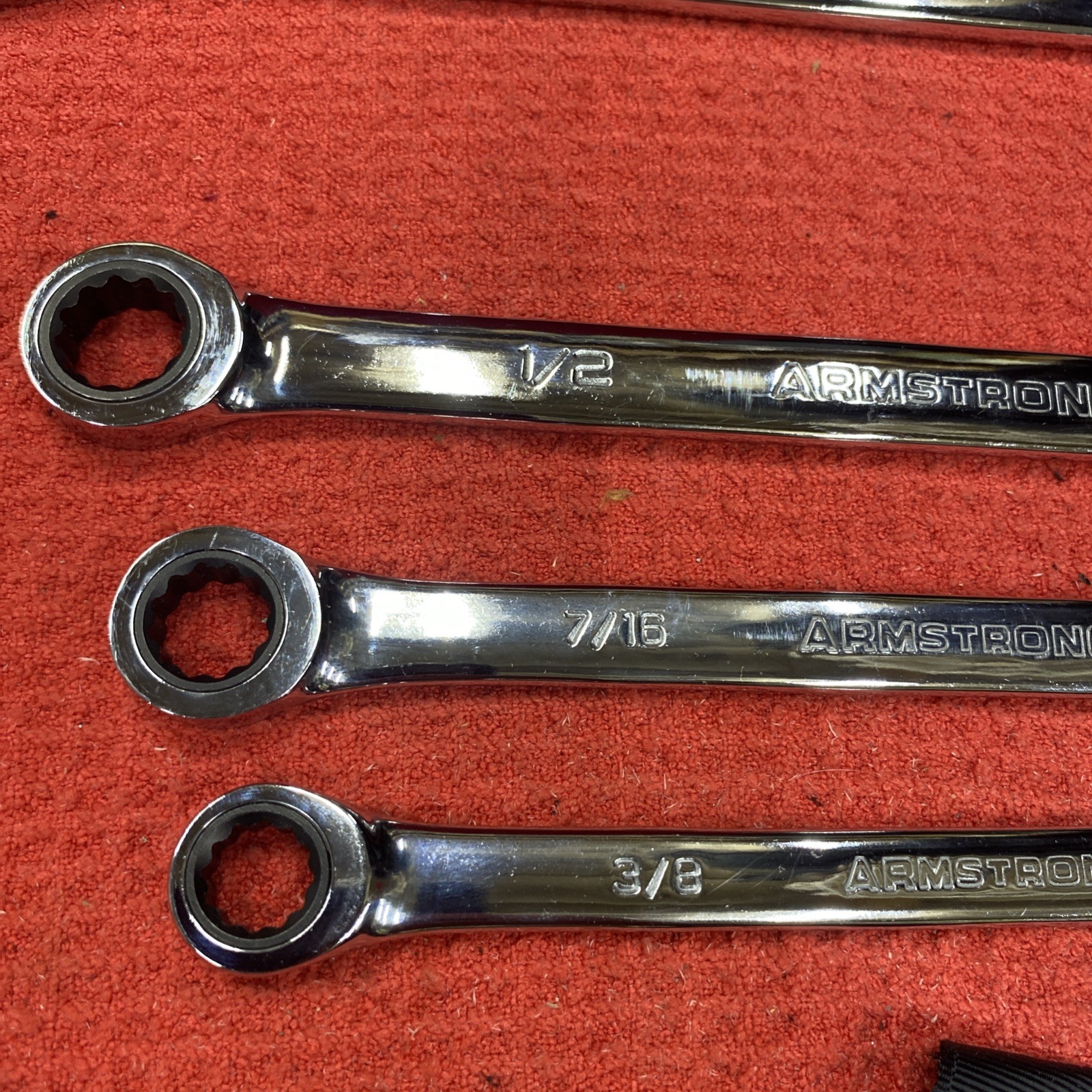 Armstrong Tools USA 6pc Ratcheting Double Box End Wrench Set SAE Missing 9/16