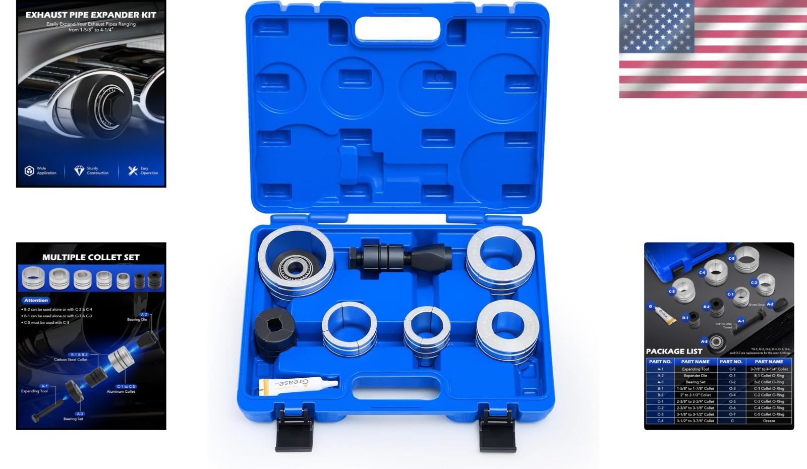 Portable Exhaust Pipe Expander with Storage Case – DIY & Professional Use