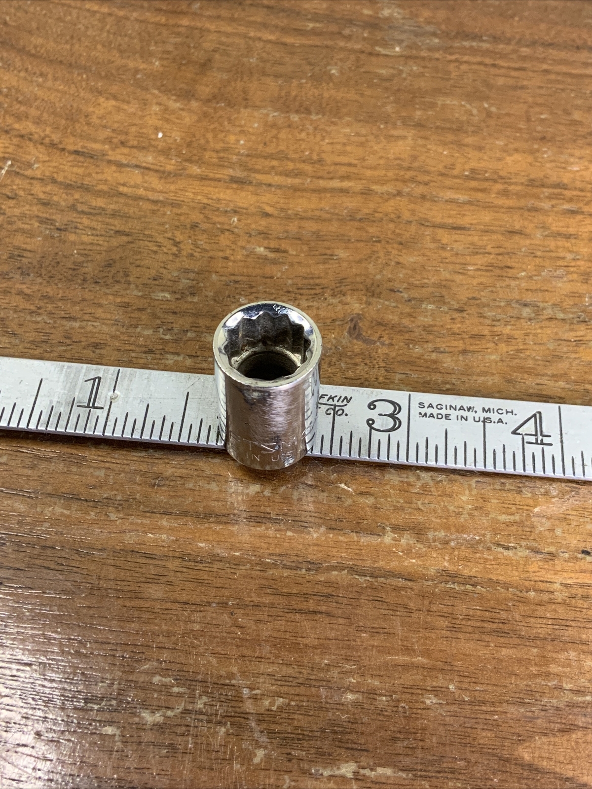 CRAFTSMAN 44332 G 7/16in. 3/8 Drive 12 Pt Standard Chrome Socket USA