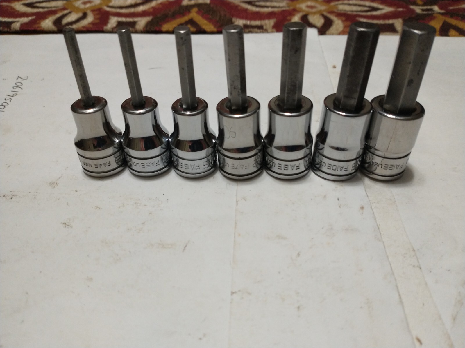 SNAP ON 207EFAMY AWM12D. 3-12MM. 1/8″-3/8″. 16 PIECES IN ALL. 3/8″ DRIVE HEX SET