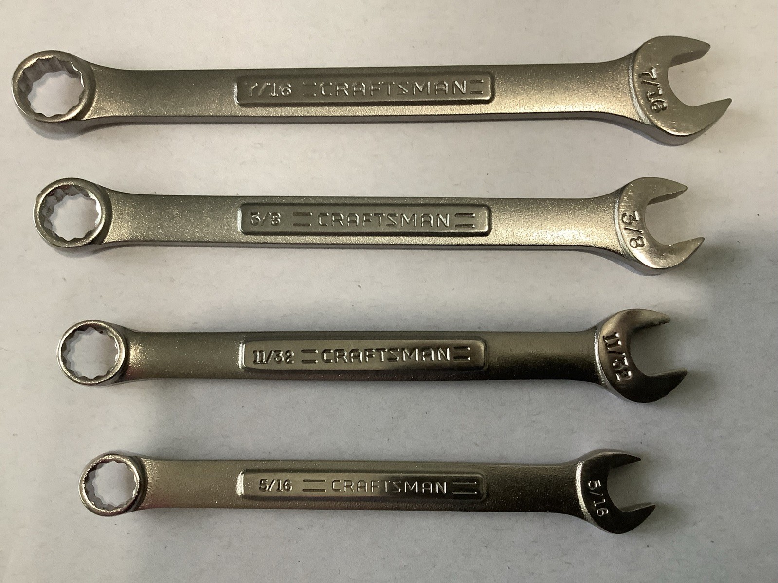 Craftsman 10pc SAE 5/16-7/8 Combination Wrench Set VA Series 12pt USA