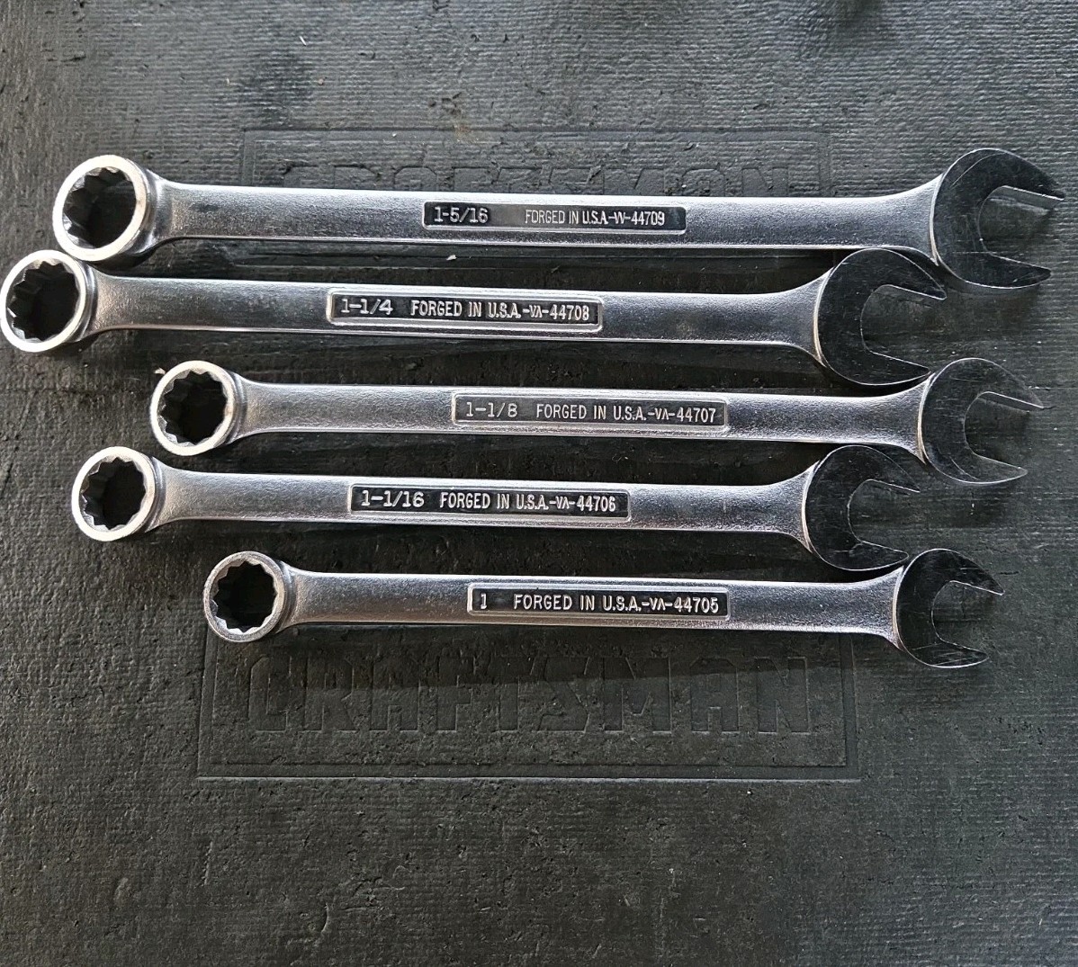 Craftsman 46939 5pc 12-Point SAE Large Combination Wrench Set 1” to 1-5/16”
