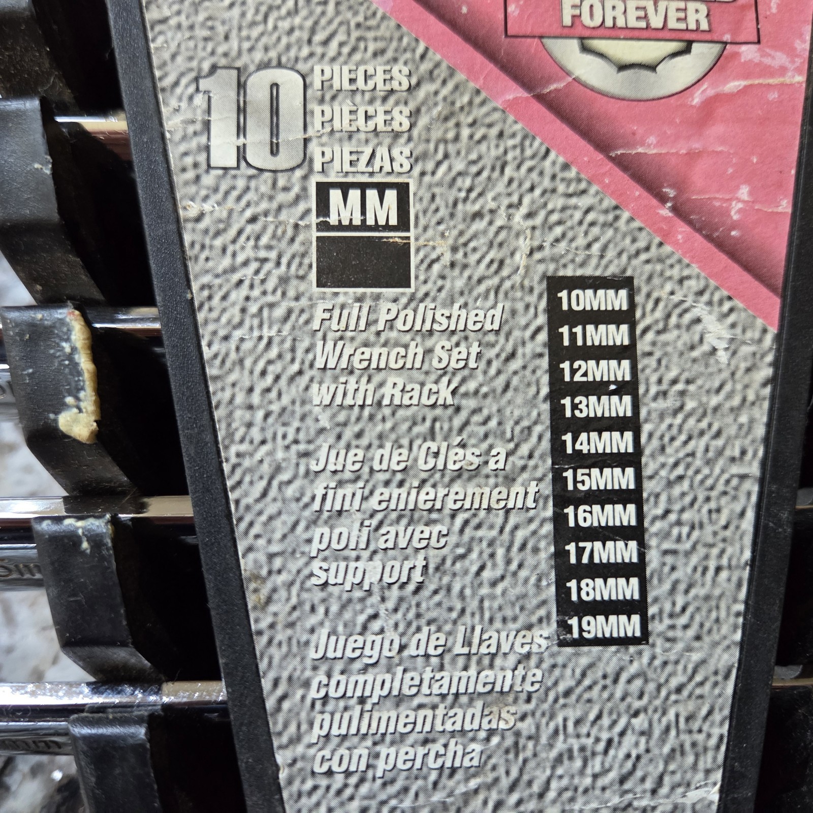 Husky 47610 10 Piece Metric Open End Box Wrench Set