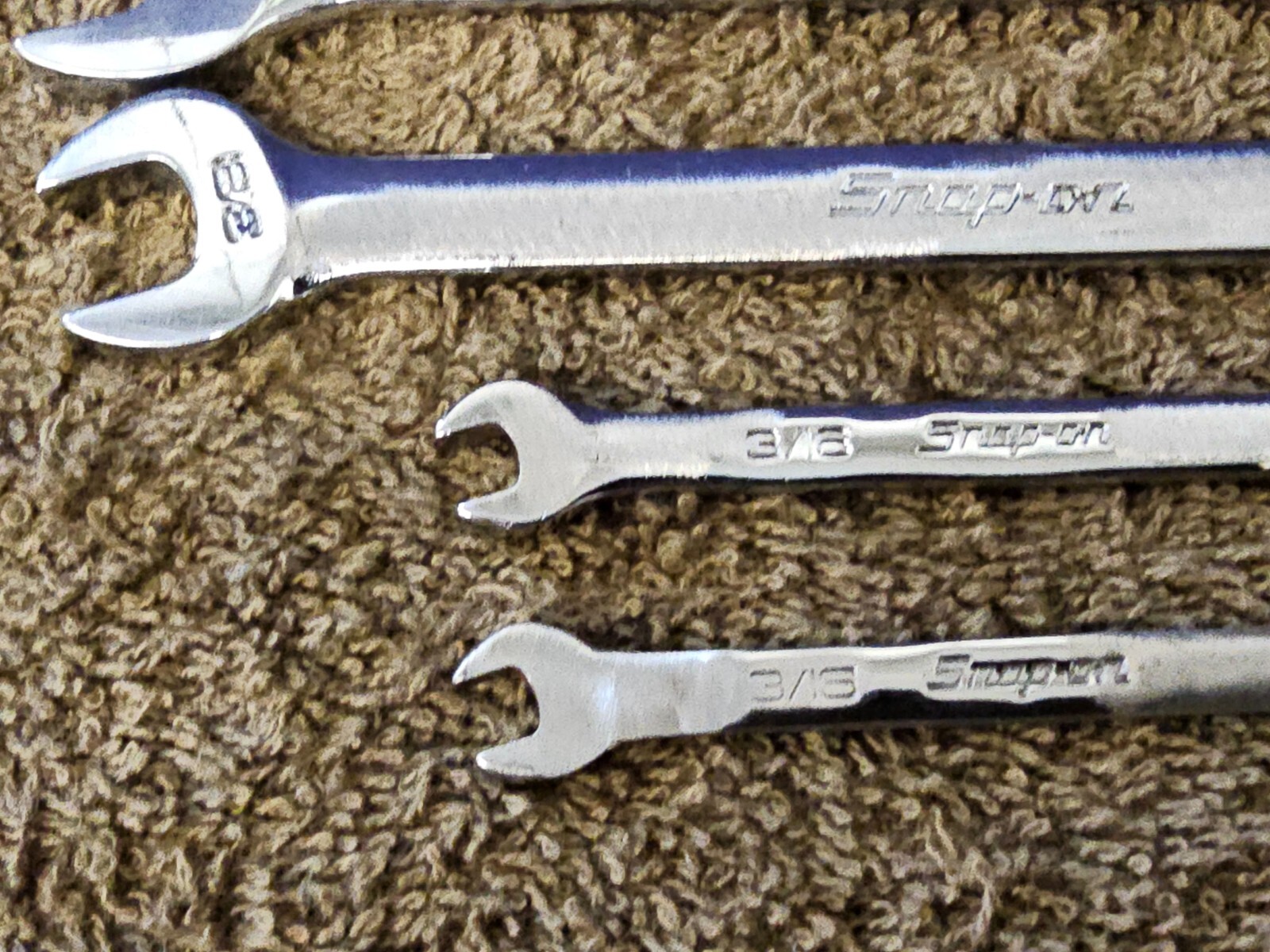 5 Snap-On Stubby Combination Wrench Set OEX OEX220B 11/16″ 7/16″ 3/8″ 3/16″