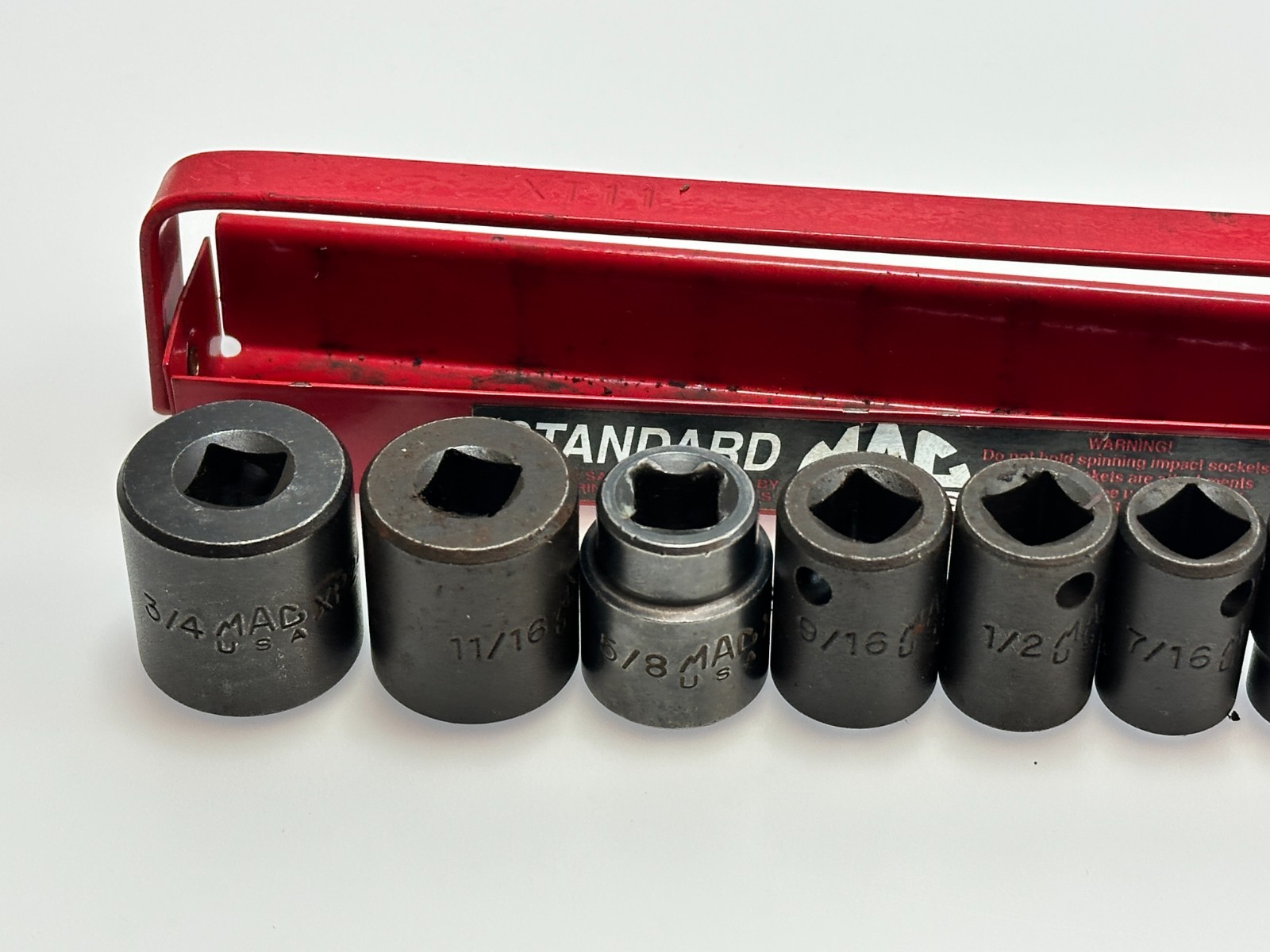Mac Tools USA 8pc 3/8” Drive 6 Point Impact Socket Set, SAE 5/16” – 3/4”