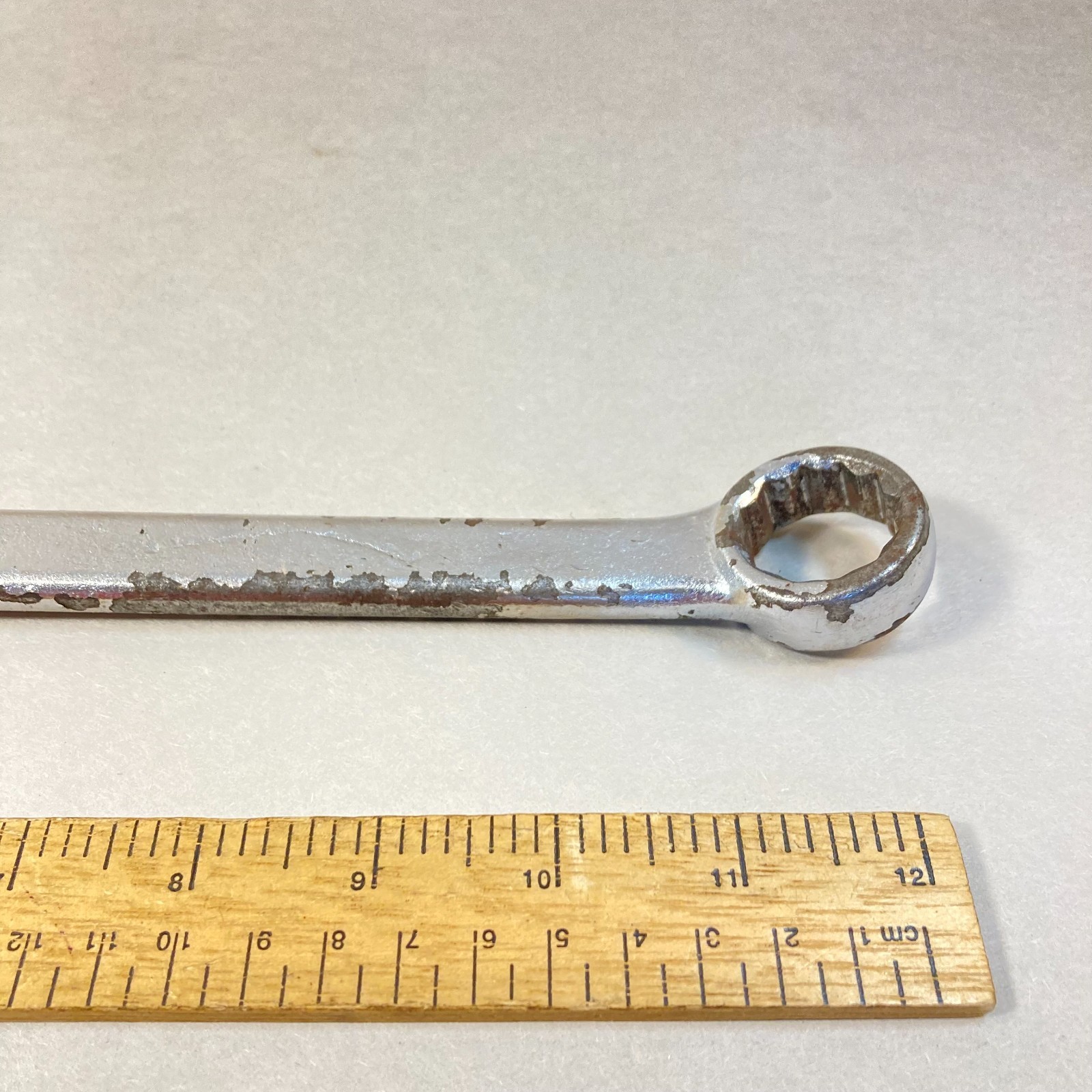 Fairmount 1-1/16″-7/8″ Wrench Box End Long Flat Handle 12 Point SAE #7034 USA