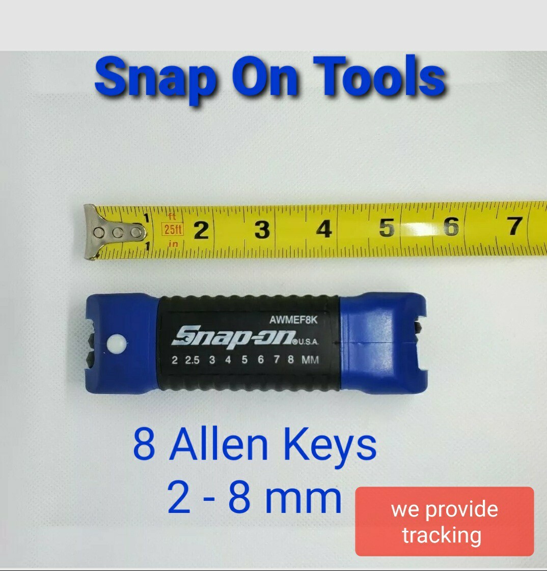 Snap On Tools Folding METRIC Hex Wrench set Plastic Handle AWMEF8K- 8 keys NEW!!