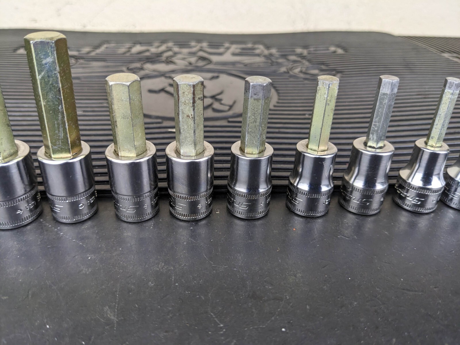 #be218 Snap-On 11pc Metric Hex Allen Socket Set 3/8″ Drive 4mm to 14mm 211EFAMY