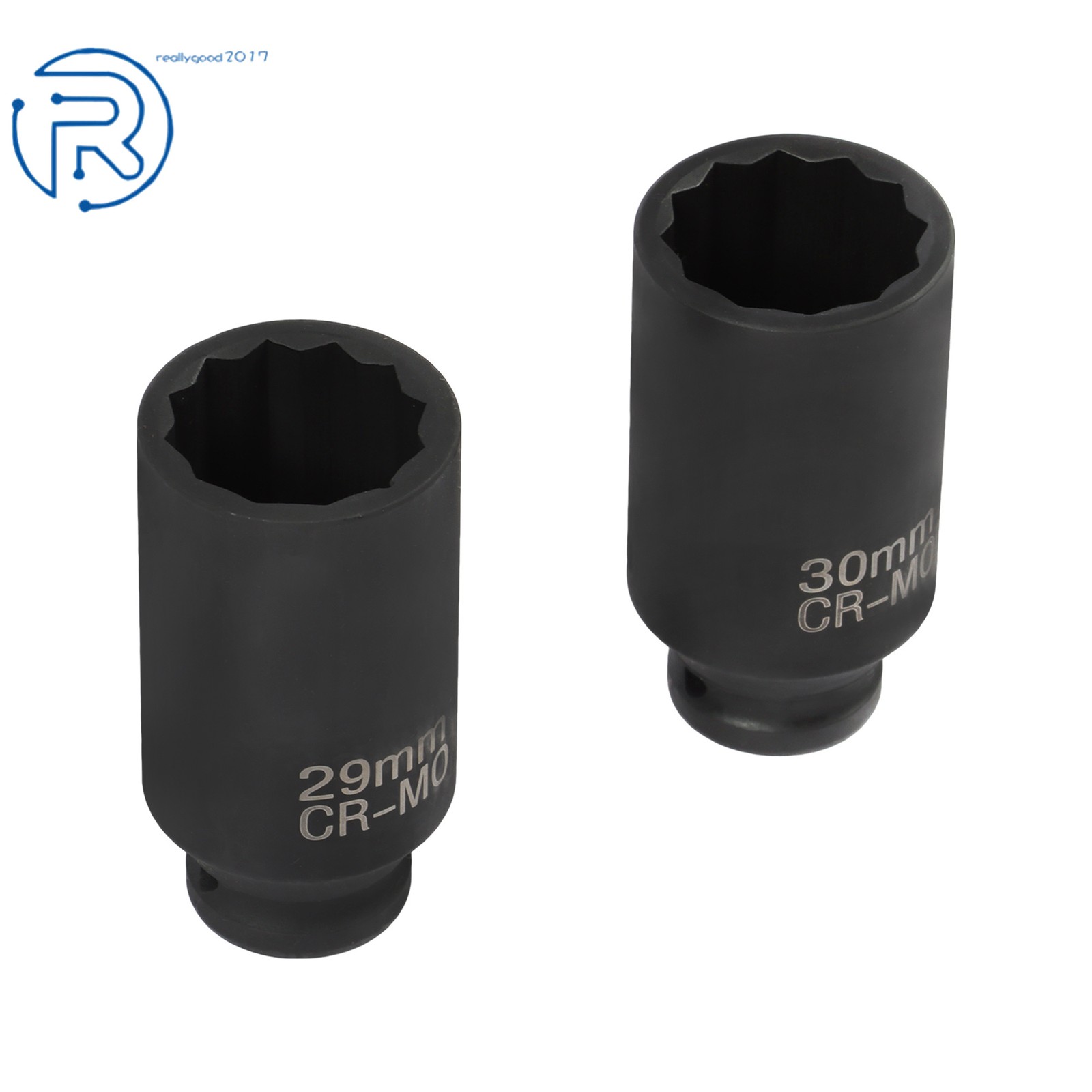 8pcs 1/2″ Impact Socket Set 12 Point 1/2″Drive Deep Spindle Axle Nut 29mm-39mm