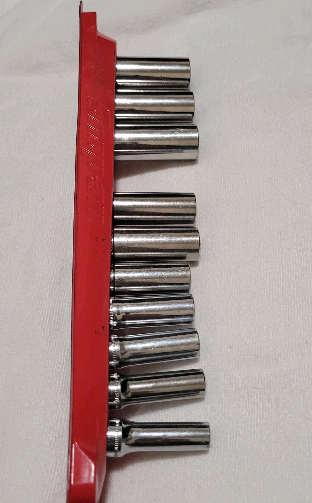 Snap-On SFM 9mm-19mm 3/8″ Drive 11 Pieces 6-Points Metric Deep Socket Set (Used)