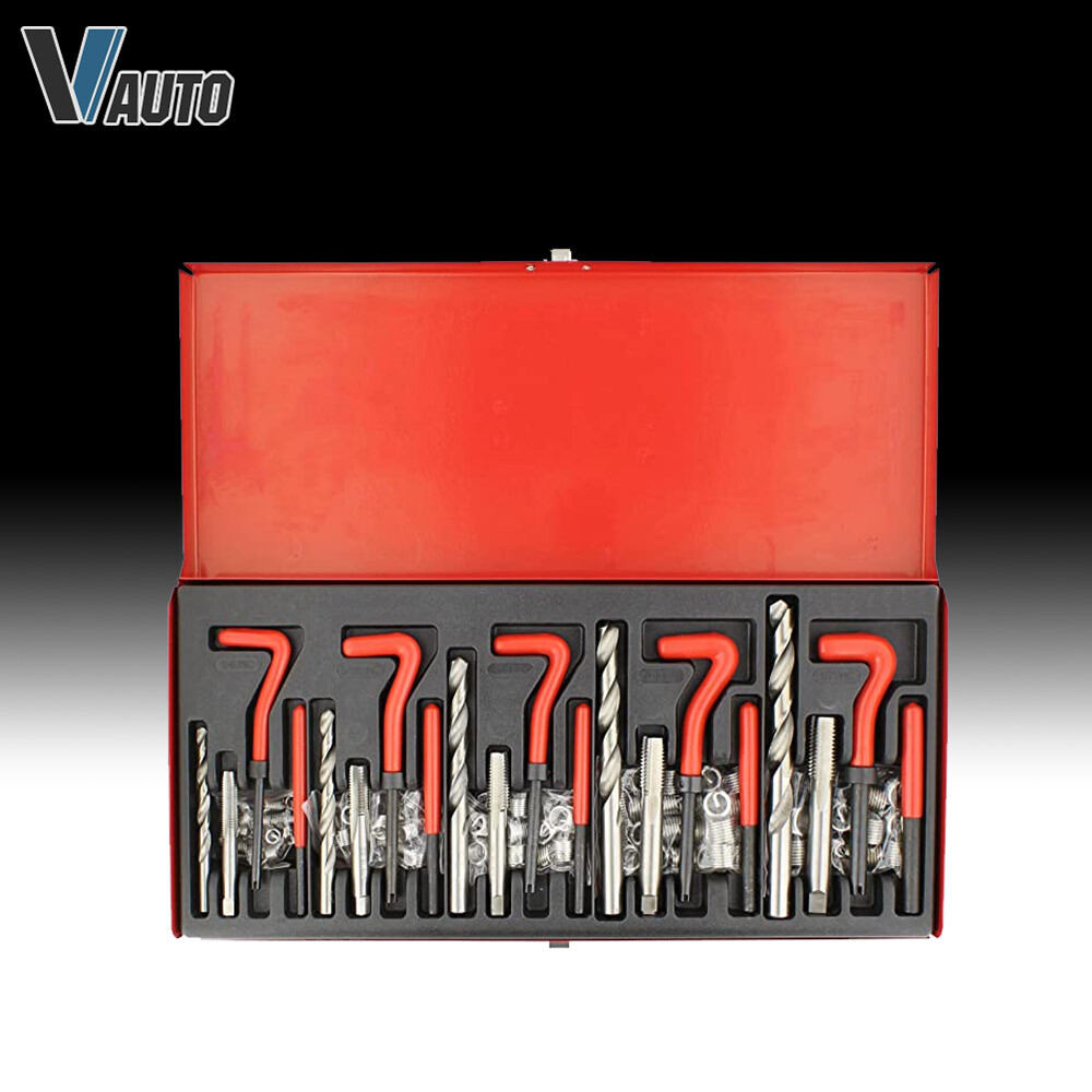 131pcs Metric Thread Repair Insert Kit M5 M6 M8 M10 M12 Helicoil Car Coil Tool