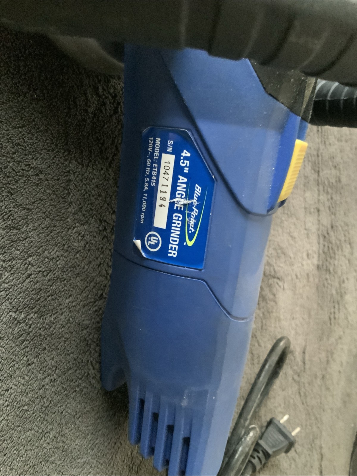 Blue Point 4.5” Angle Grinder….etb415….used…works Fine…..