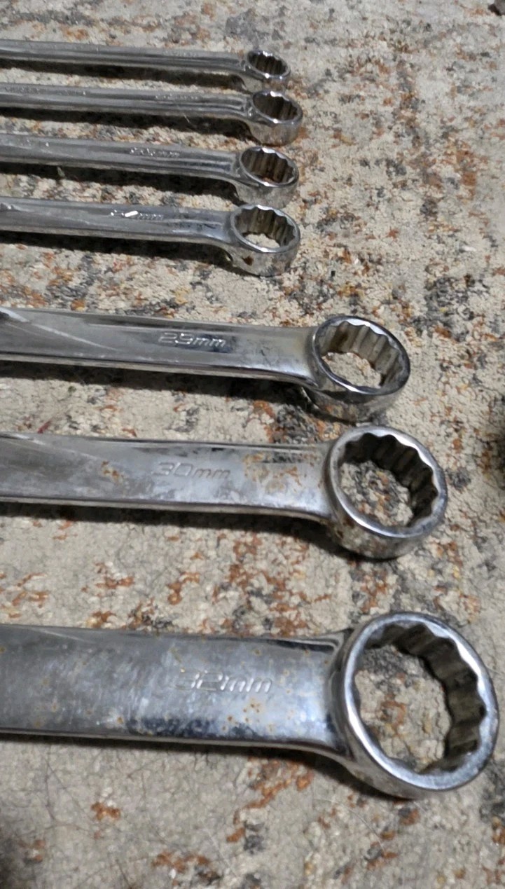 7 Snap On Wrenches OEXM320A-32mm, 30mm, 29mm,24mm,23mm, 22mm, 21mm VINTAGE