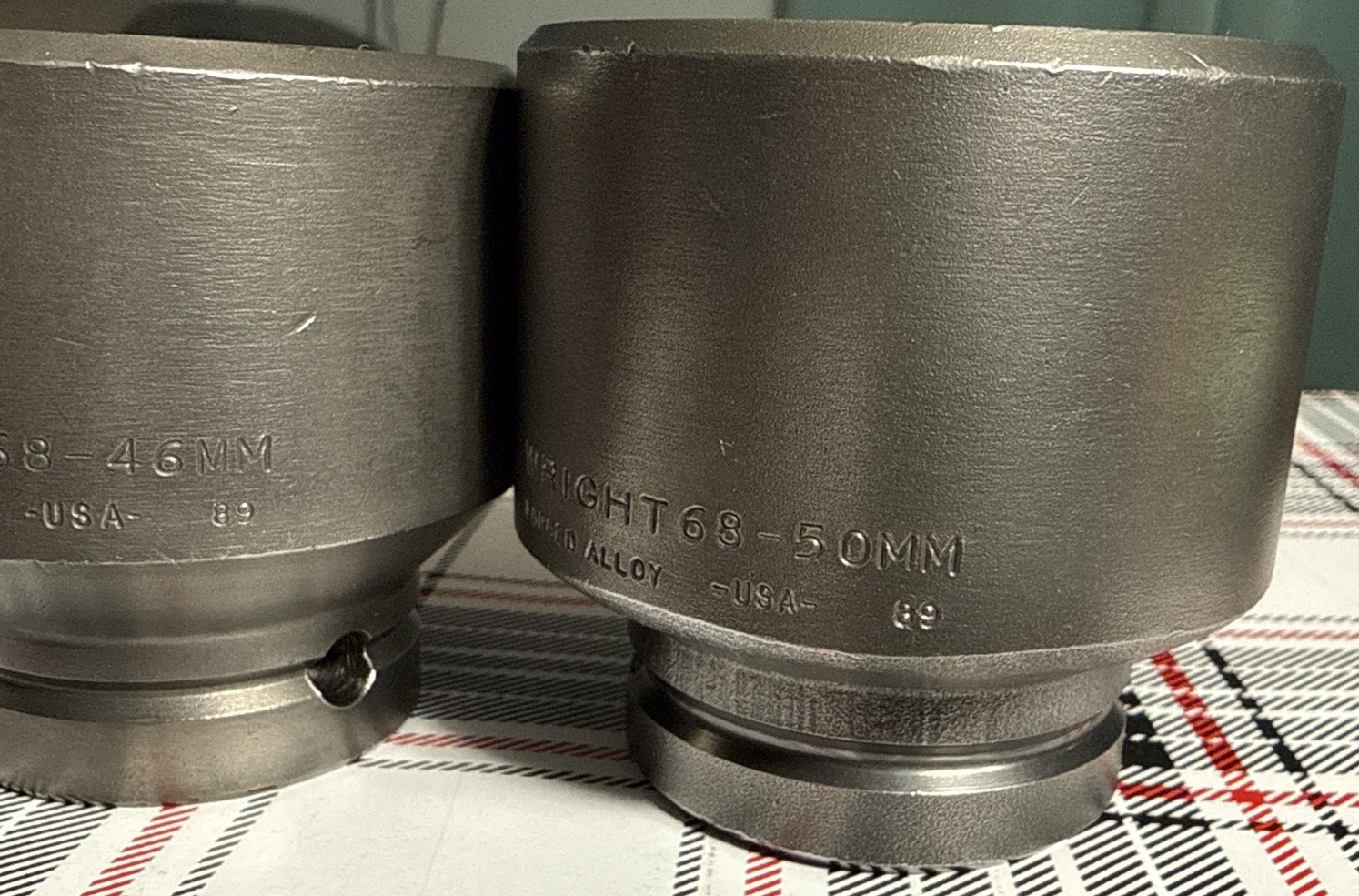 NOS WRIGHT TOOL 7pc METRIC STD 6pt IMPACT SOCKET SET 3/4” Dr 32mm – 50mm USA