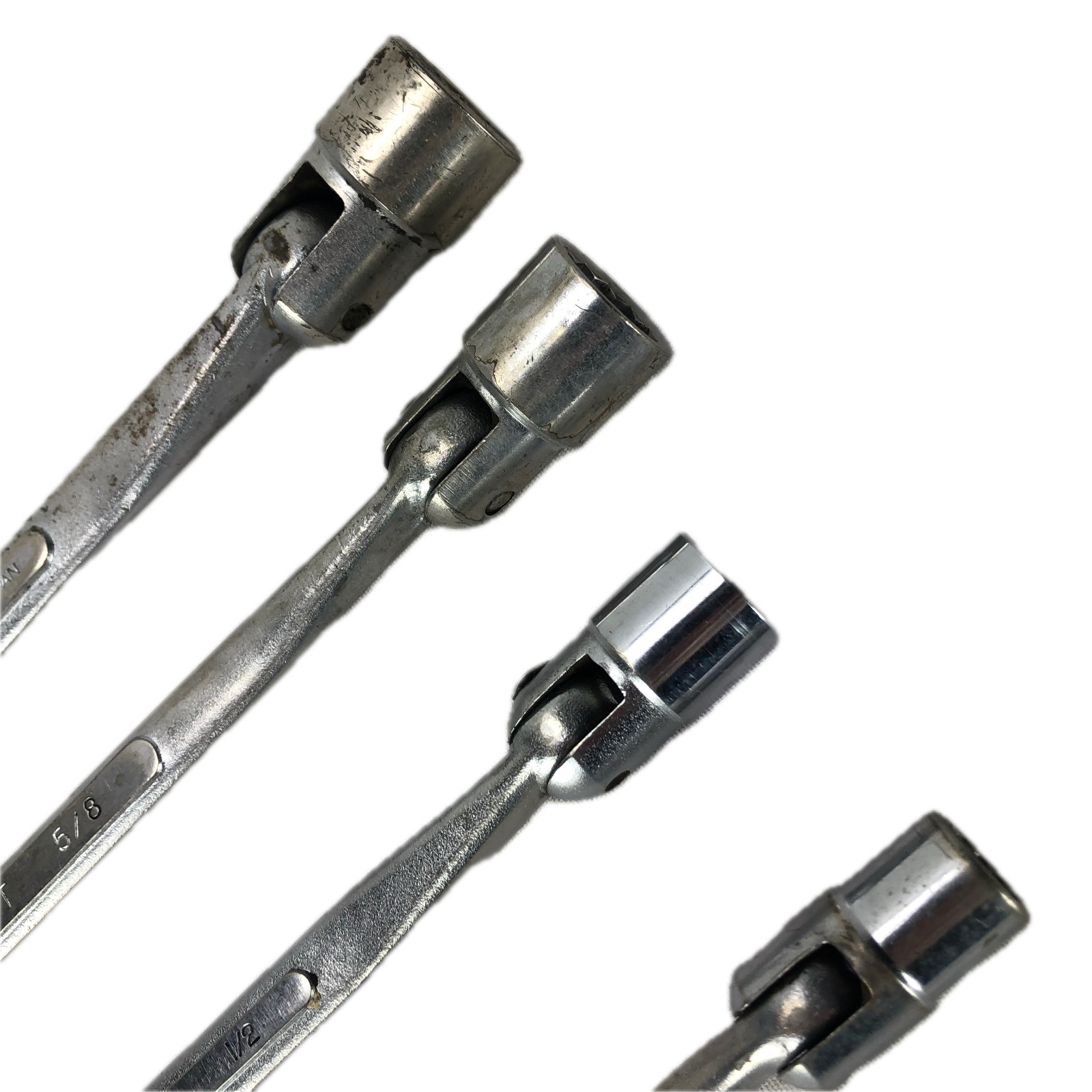 Truecraft Japan 4-Pc SAE Flex Socket Wrench Set 3/4 5/8 1/2 7/16 Chrome Vanadium