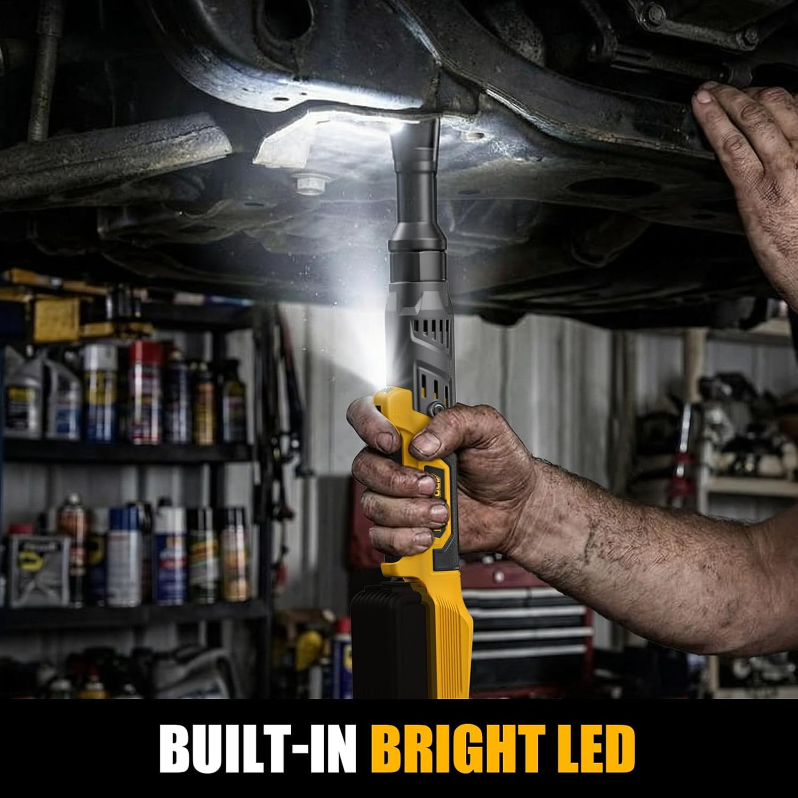 3/8″ Cordless Ratchet Wrench for Dewalt 20V Battery(Tool Only),75FT-LBS(102N.m