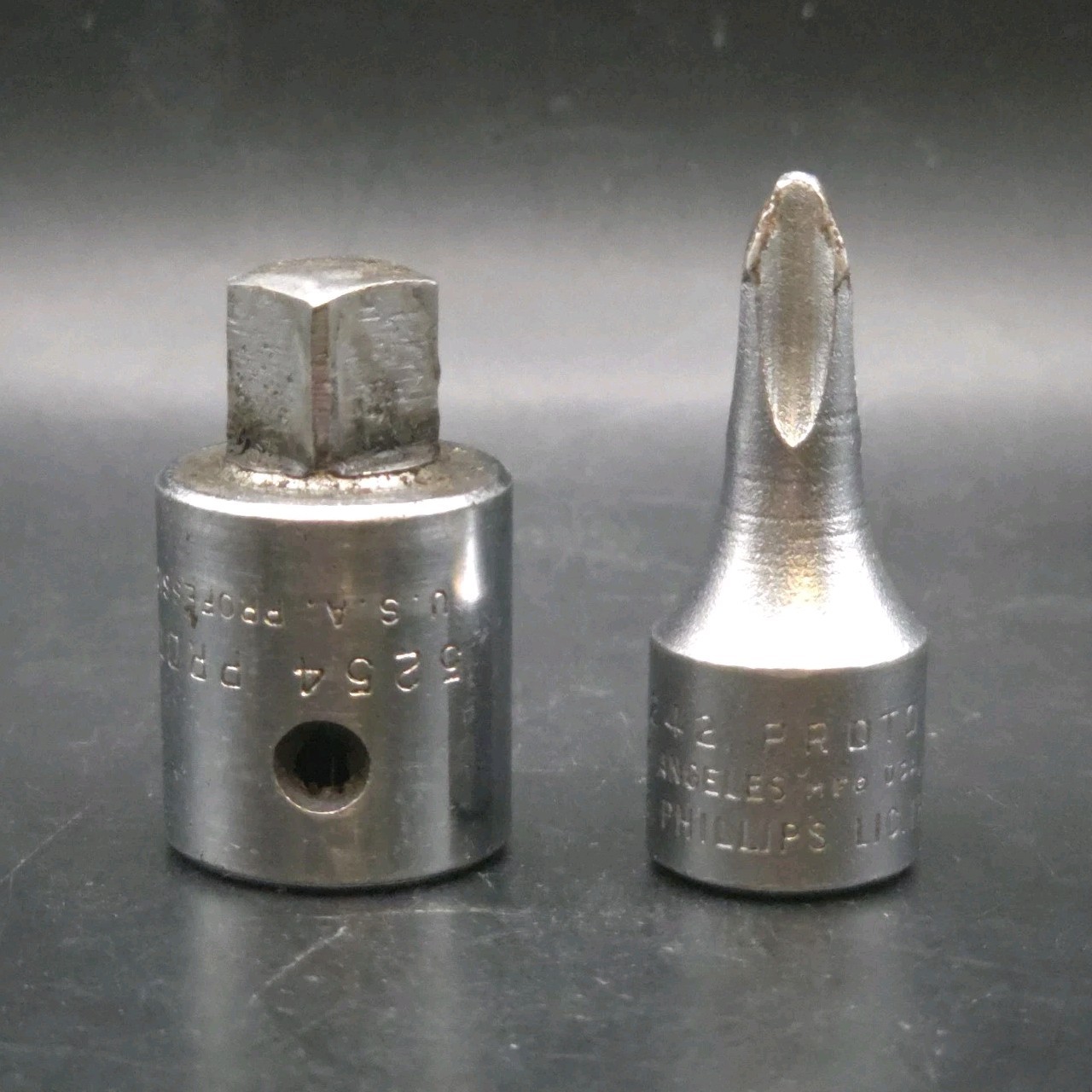 Vintage Proto 3/8” Drive Phillips Bit Socket & Adapter Set No. 5254 / 5242 USA