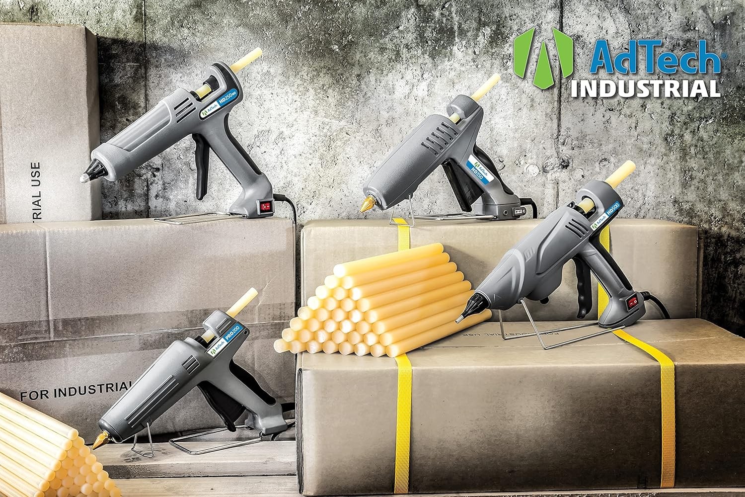 AdTech Industrial Strength Full Size High-Output Hot Melt Glue HD200, Grey